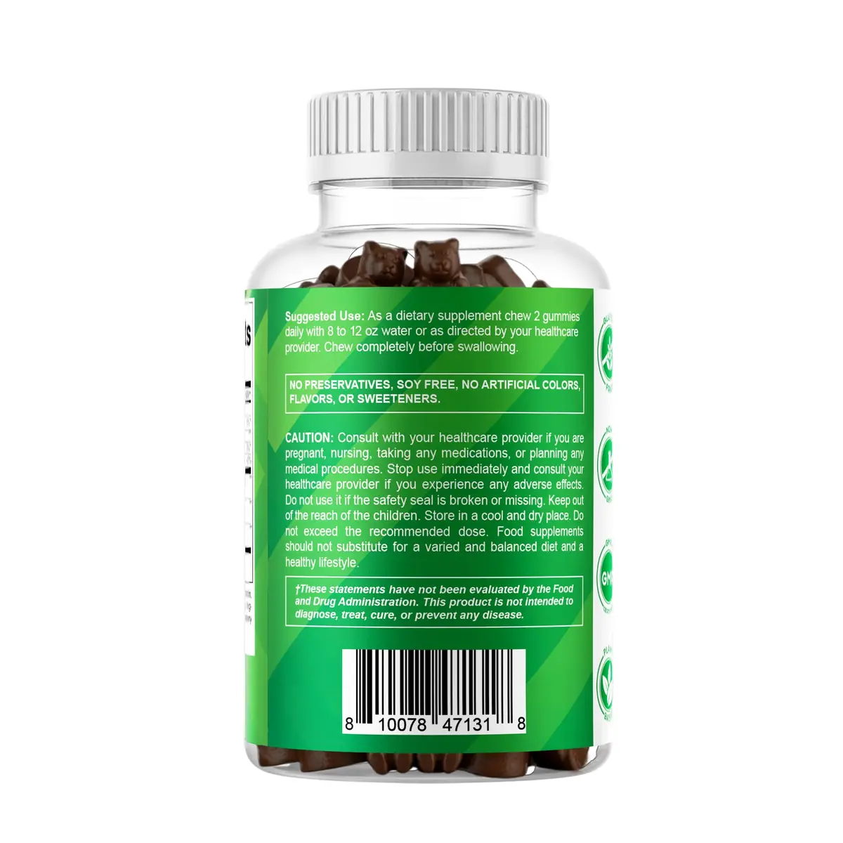 Vitamatic Sea Moss Gummies with Bladderwrack & Burdock, 60 Gummies | Vegan & Great-Tasting Herbal Supplement for Energy & Immunity - view 8
