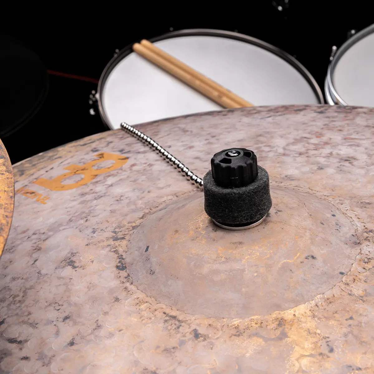 Meinl Percussion Heavy Cymbal Bacon Sizzler — 10.5" Stainless Steel Chain, No-Drill Rivet Sound - view 5