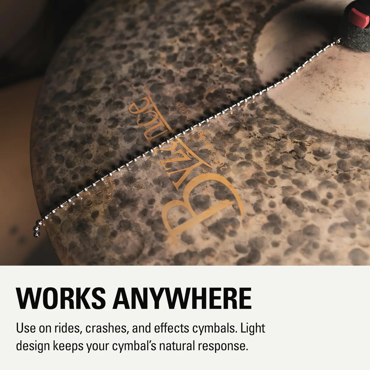 Meinl Percussion Heavy Cymbal Bacon Sizzler — 10.5" Stainless Steel Chain, No-Drill Rivet Sound - view 2