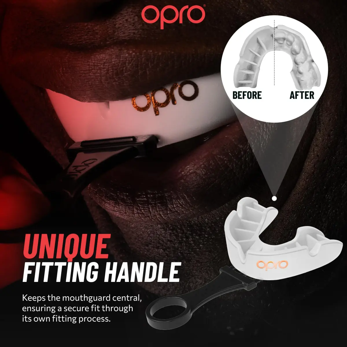 OPRO Bronze Level UFC Moldable Mouth Guard Essential Fit (White) 1 Unit | Custom Fit for Impact Sports - view 4