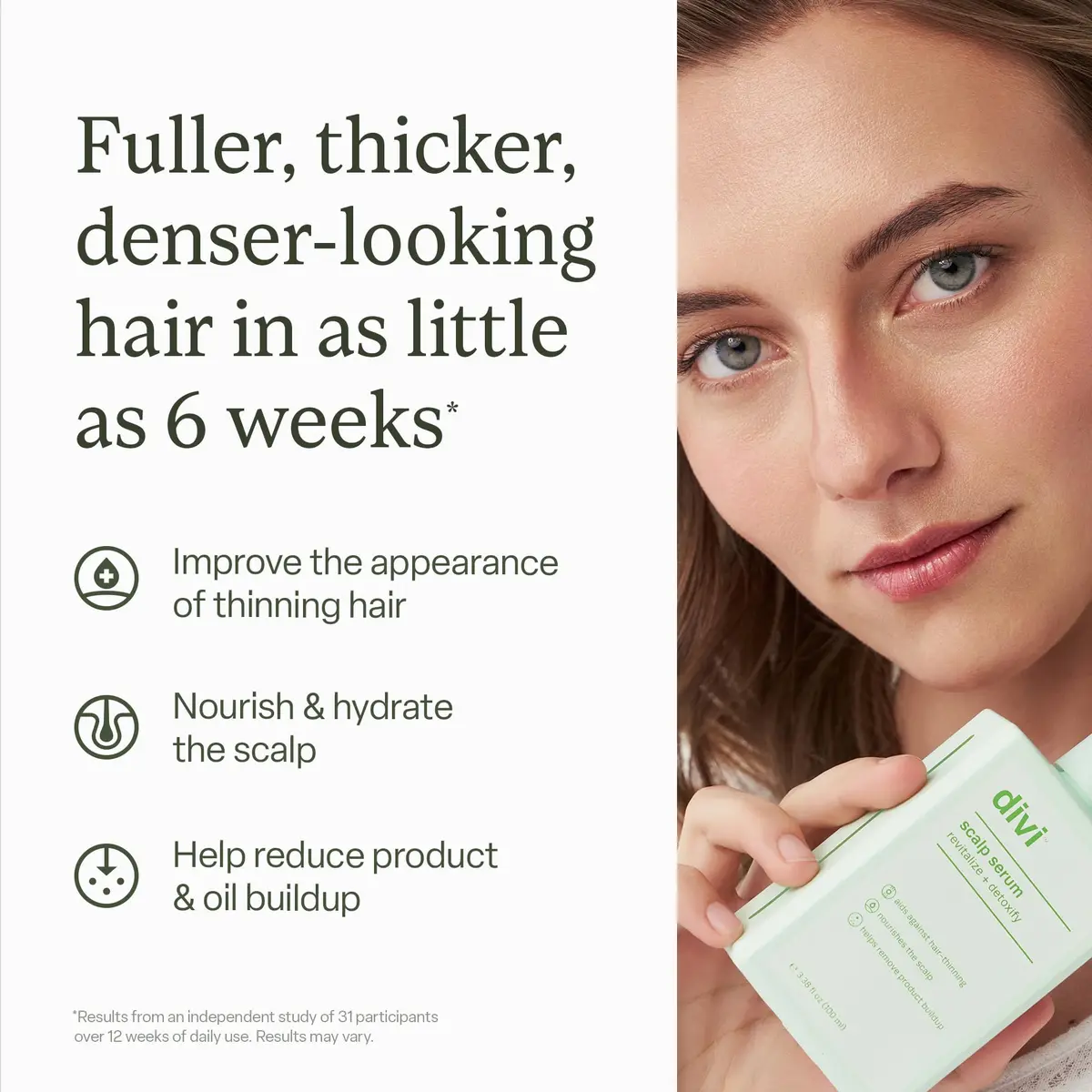divi Scalp Serum | To Promote Fuller-Looking Hair with Peptides | 30ml - view 3