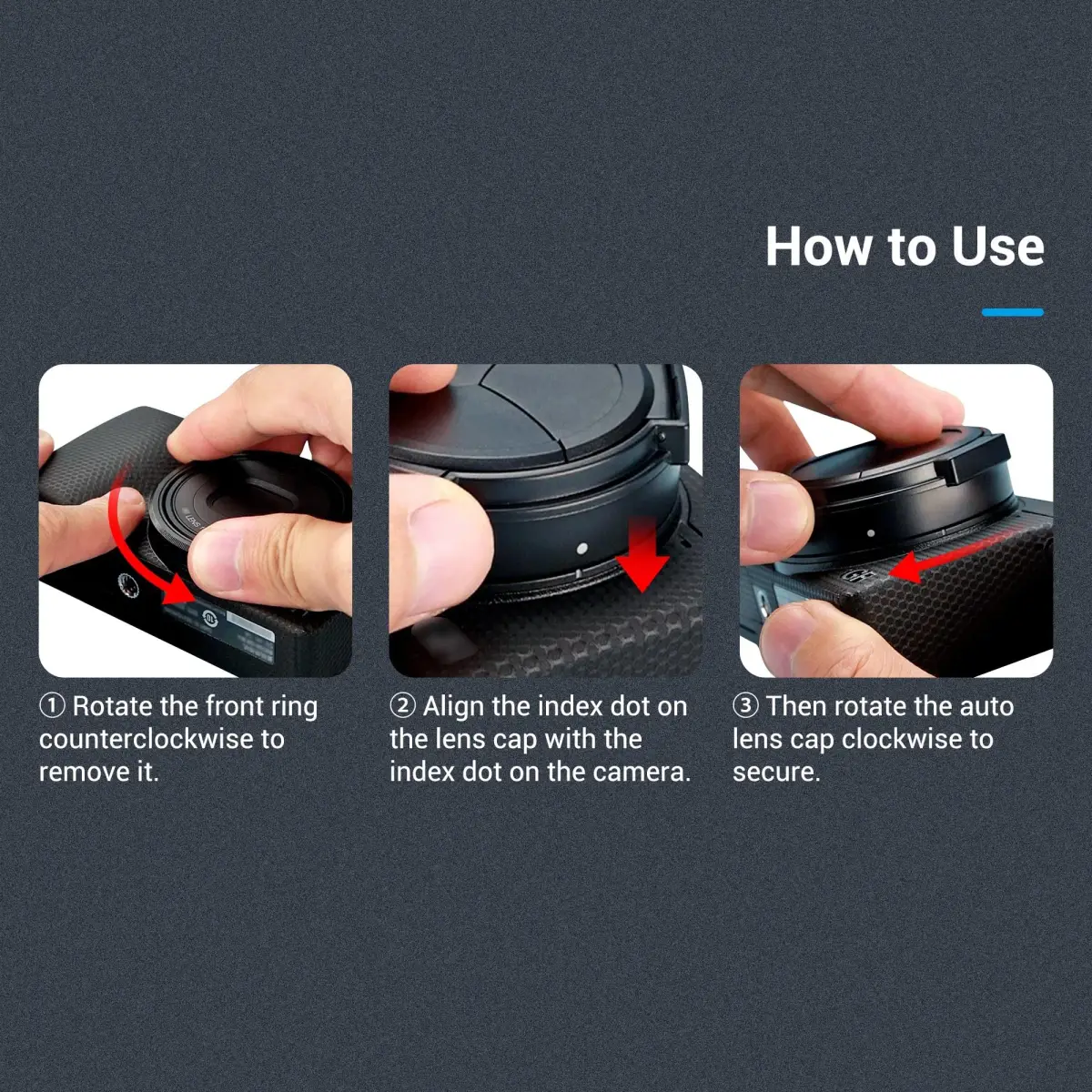JJC Auto Lens Cap Cover for Ricoh GR IIIx & GR IIIx HDF | 5.6 cm (2.2 in) Diameter - view 6