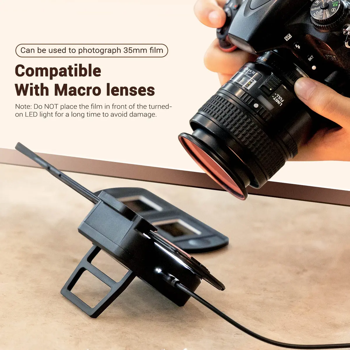 JJC 35mm Slide and Film Digitizing LED Backlight with 10-Level Brightness | CRI 95+ for Accurate Film Scanning - view 2