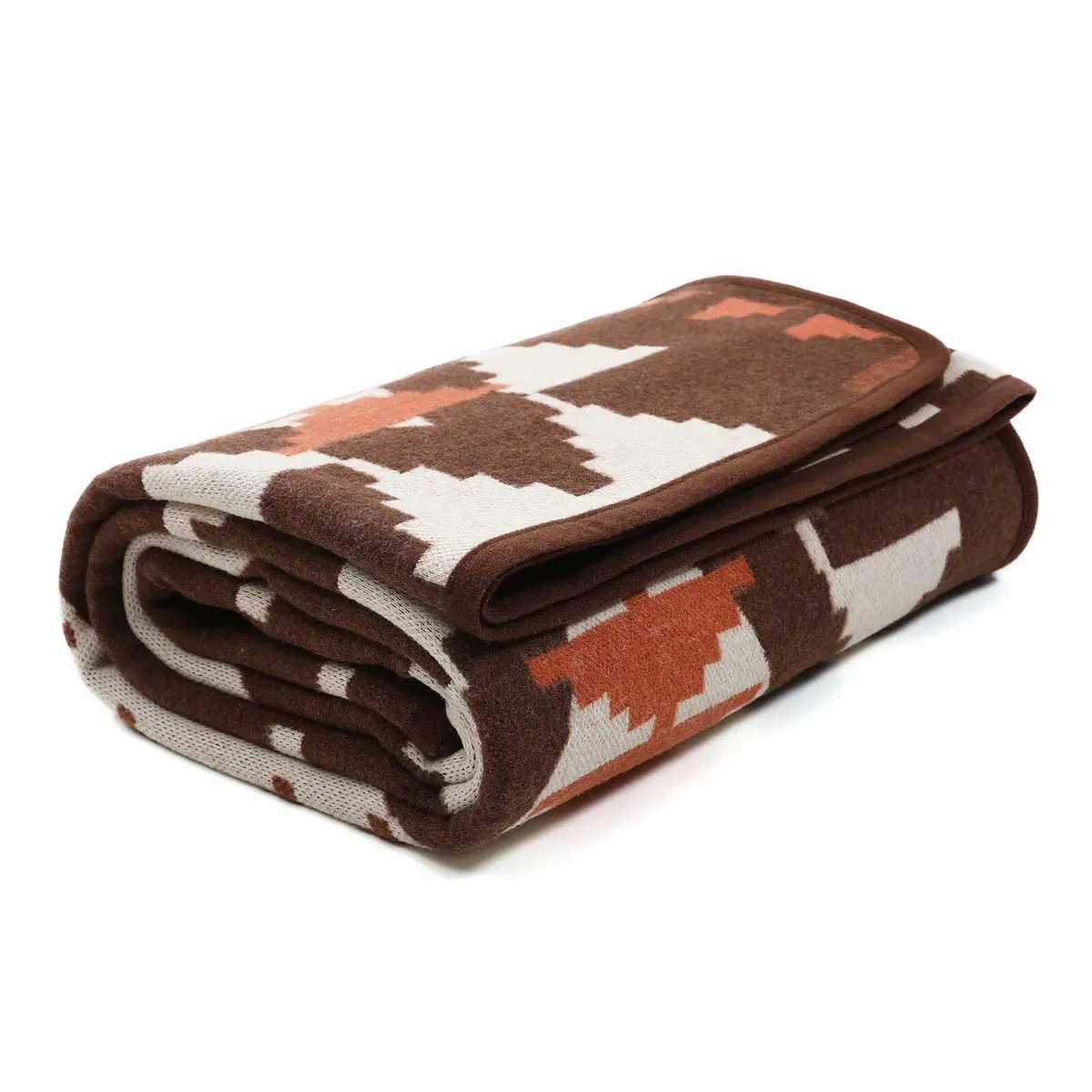 ACUSHLA Merino Wool Camping Blanket Aztec Brown | Breathable, Warm & Soft (70-120 chars) - main product image