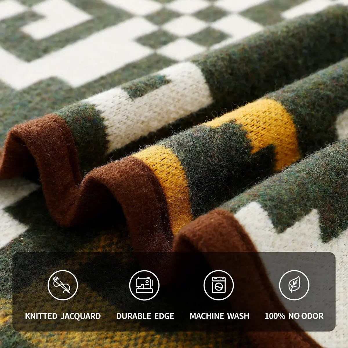 ACUSHLA Merino Wool Camping Blanket 163cm x 200cm (63" x 79") | Warm, Soft, Breathable Outdoor Throw - view 5