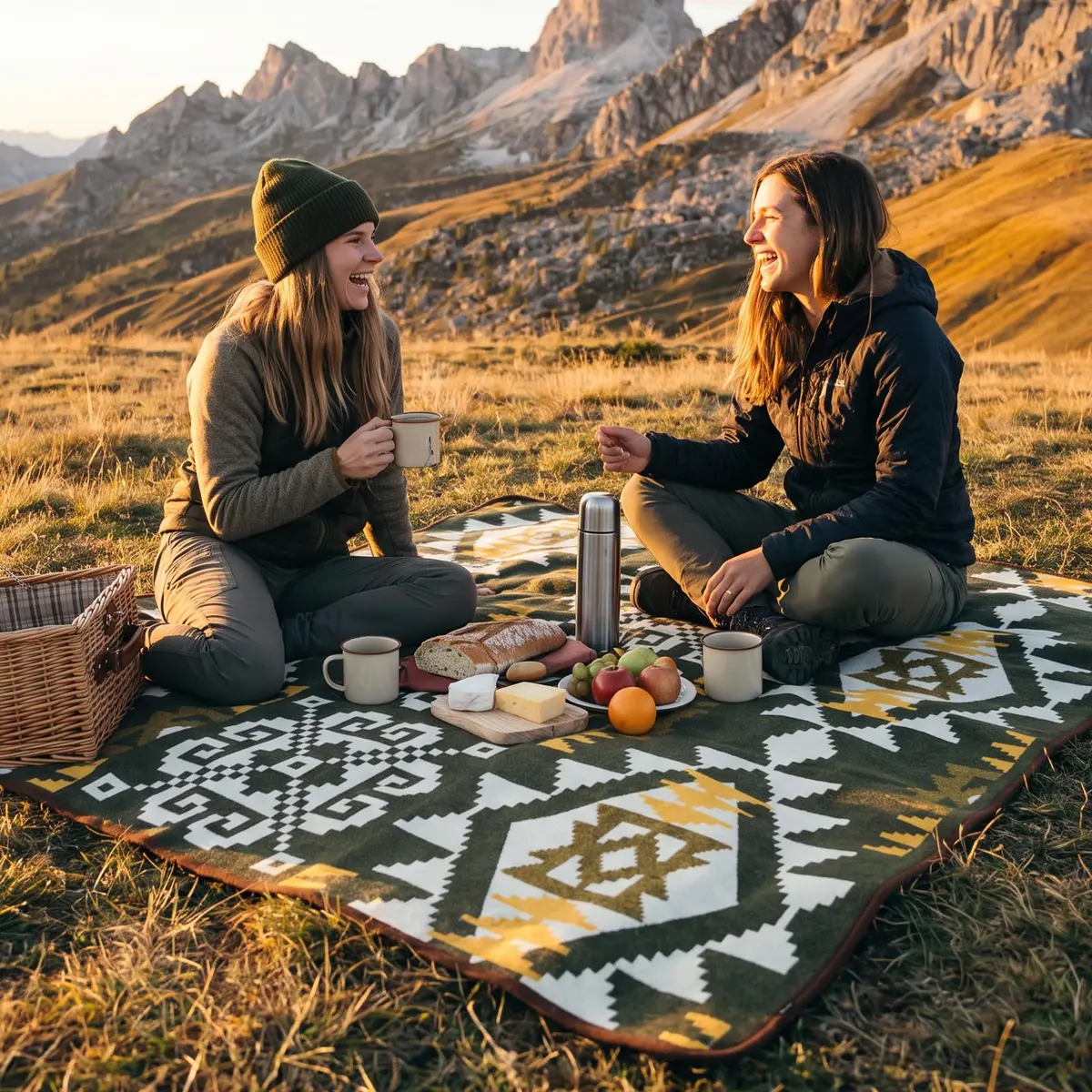 ACUSHLA Merino Wool Camping Blanket 163cm x 200cm (63" x 79") | Warm, Soft, Breathable Outdoor Throw - view 3