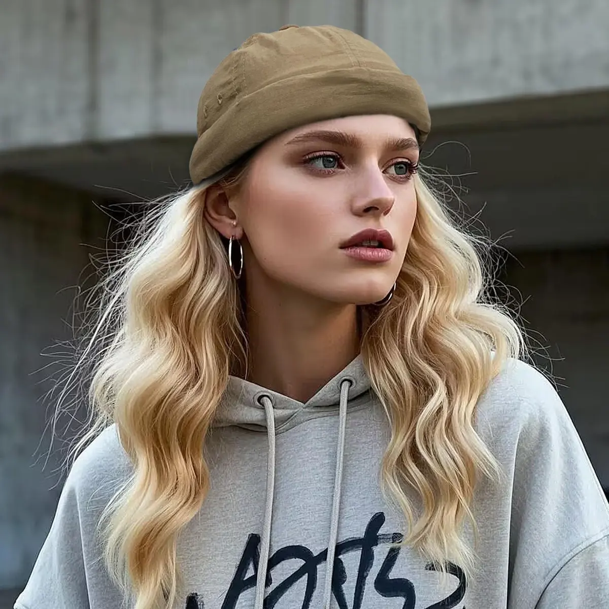 Croogo Rolled Brimless Docker Hat for Men | 56-60cm (22.04-23.62 inches) - view 2