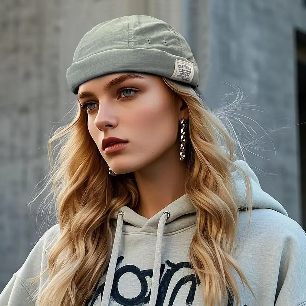 Croogo Retro Worker Cap Vintage Brimless Beanie Hat 56-60cm (22.04-23.62 inches) | Casual Cotton Hat for All Seasons - view 2