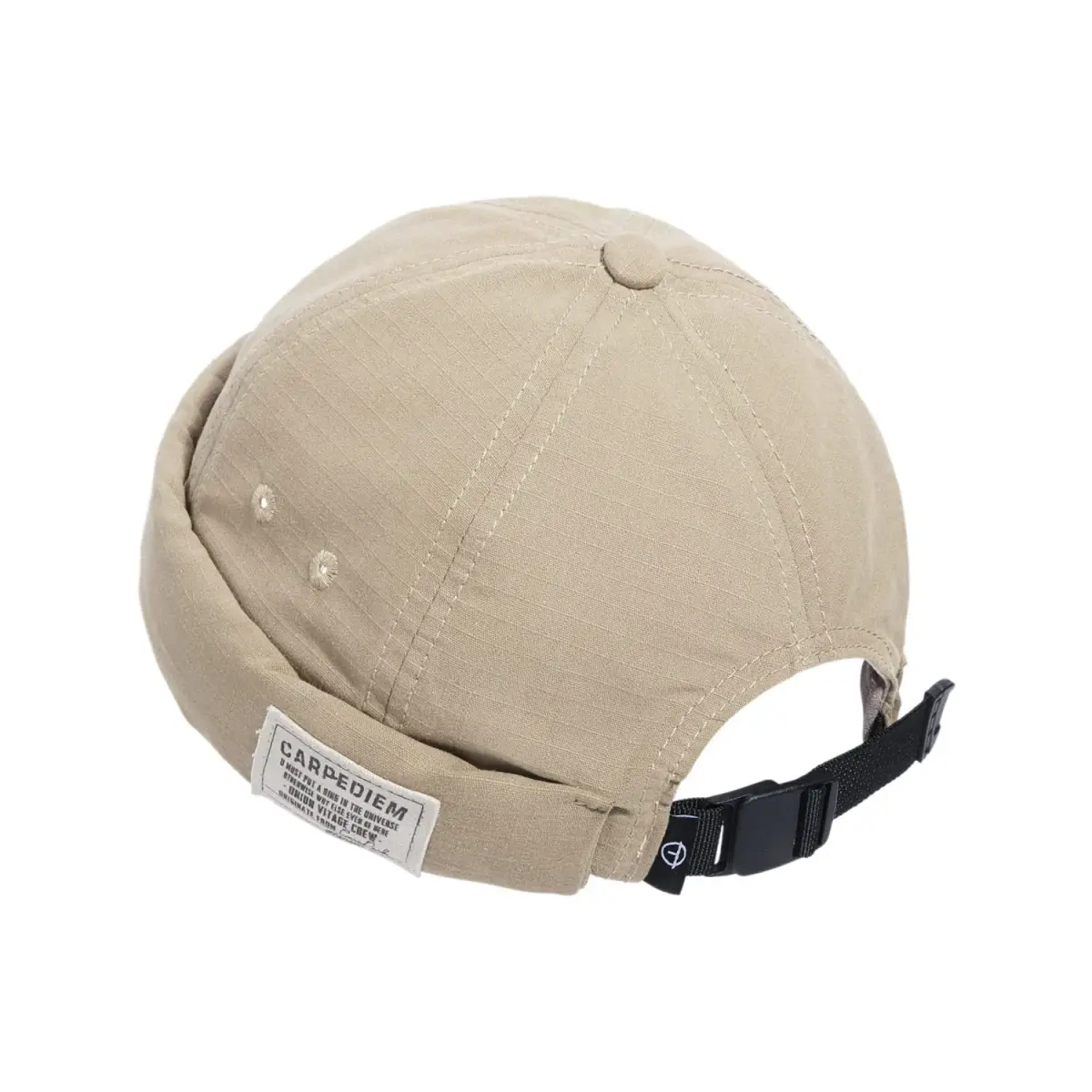 Croogo Brimless Docker Hat with Rolled Cuff & Buckle Adjustment - Beige (56-60cm / 22-23.6 inches) - main product image