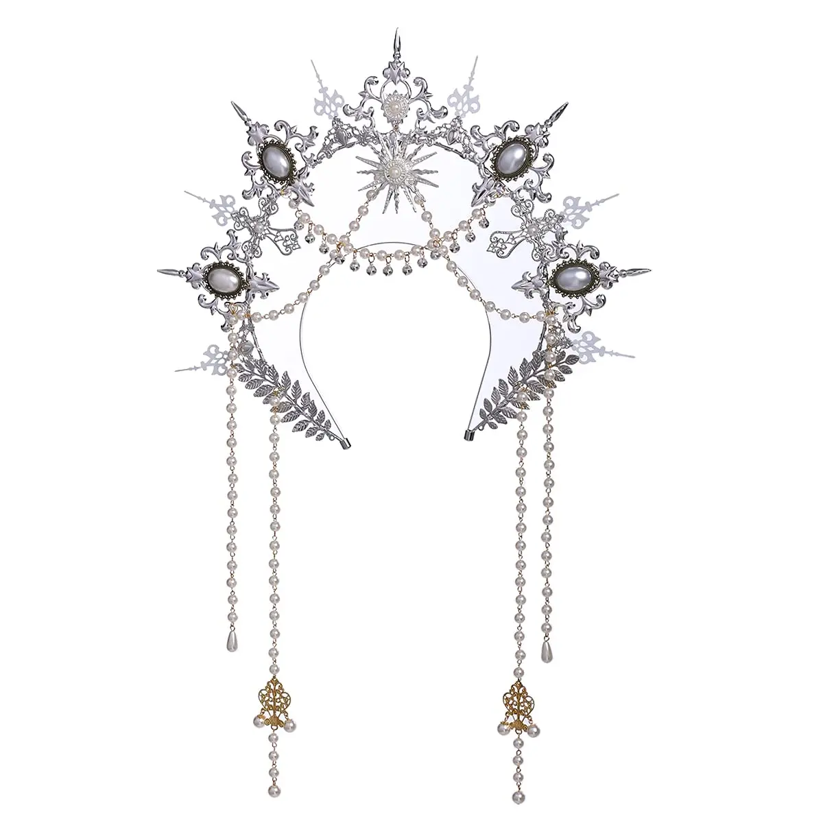 BLESSUME Silver Halo Crown Headband | Costume Accessory for Women (1 Count) - main product image