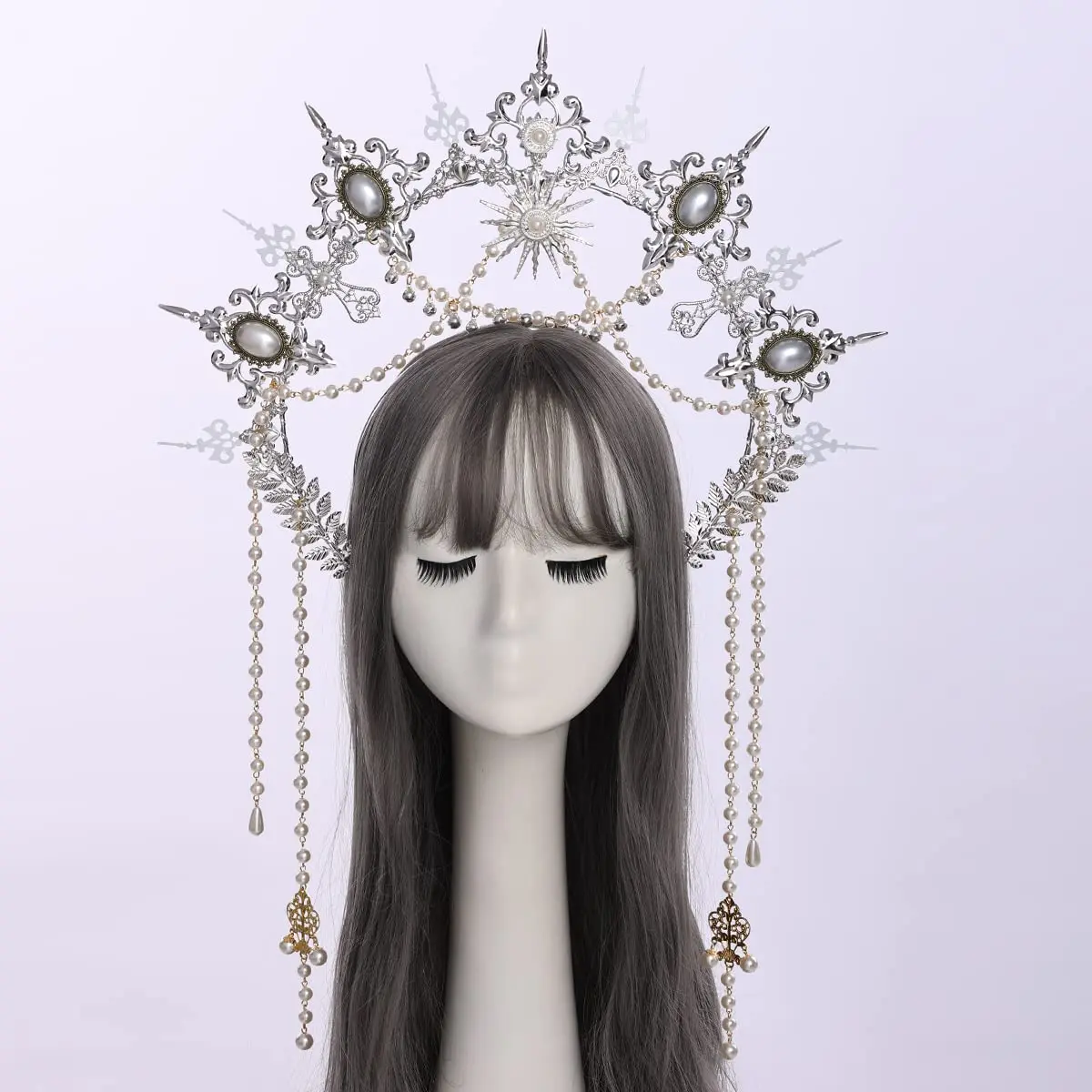 BLESSUME Silver Halo Crown Headband | Costume Accessory for Women (1 Count) - view 2