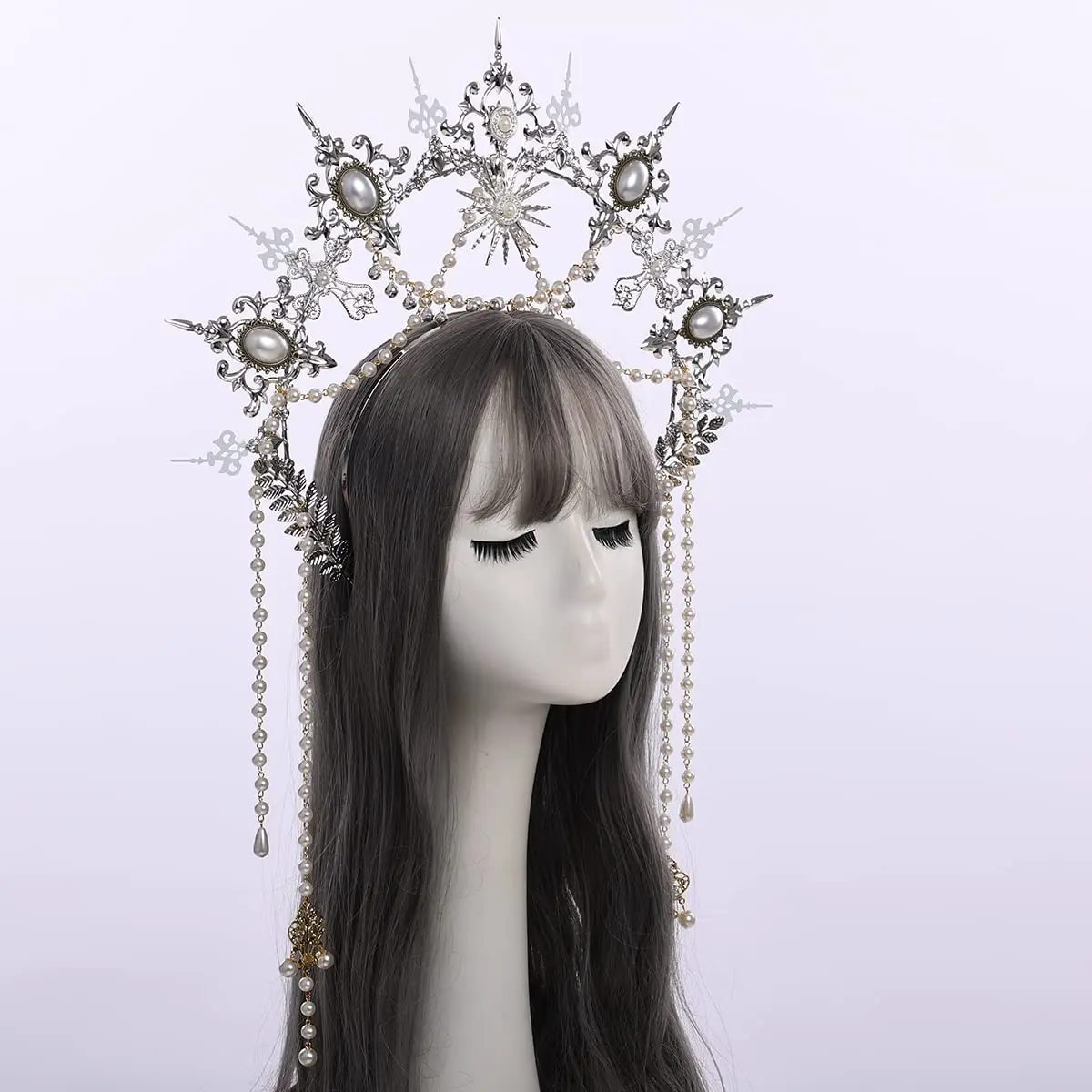 BLESSUME Silver Halo Crown Headband | Costume Accessory for Women (1 Count) - view 3
