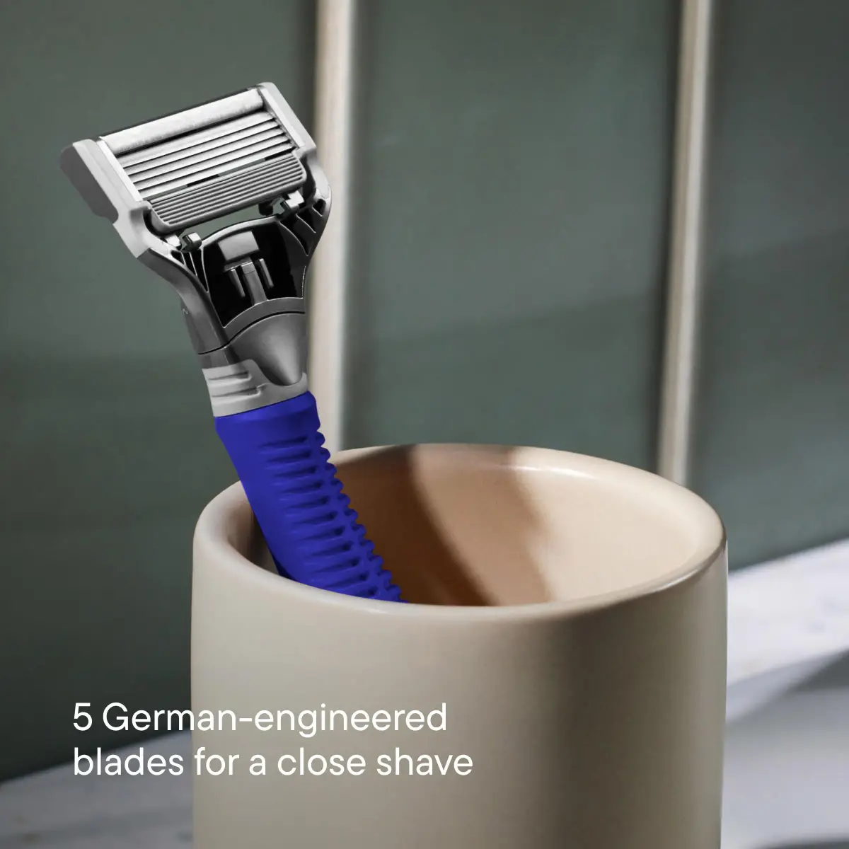 Harry's Original Shaving Kit for Men - Ocean Blue Handle with 3 German-Engineered 5-Blade Refills | Close Shave - view 4