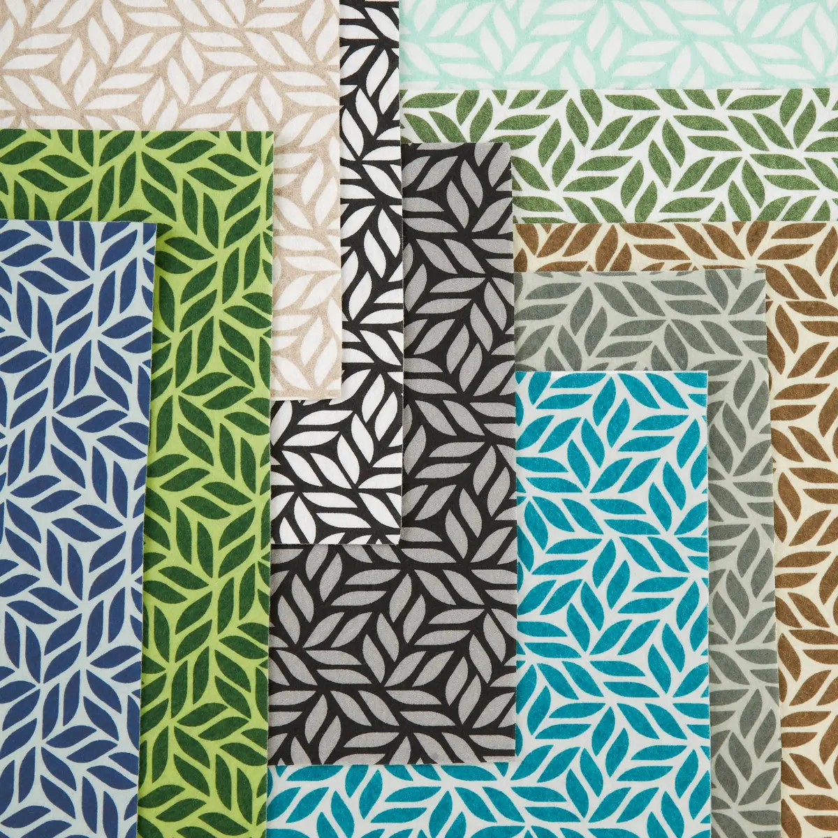 DII Fridge & Shelf Liner Collection Non-Adhesive, Cut to fit, Machine Washable, 12x20, Gray Abstract Leaf, 2 Piece - view 6