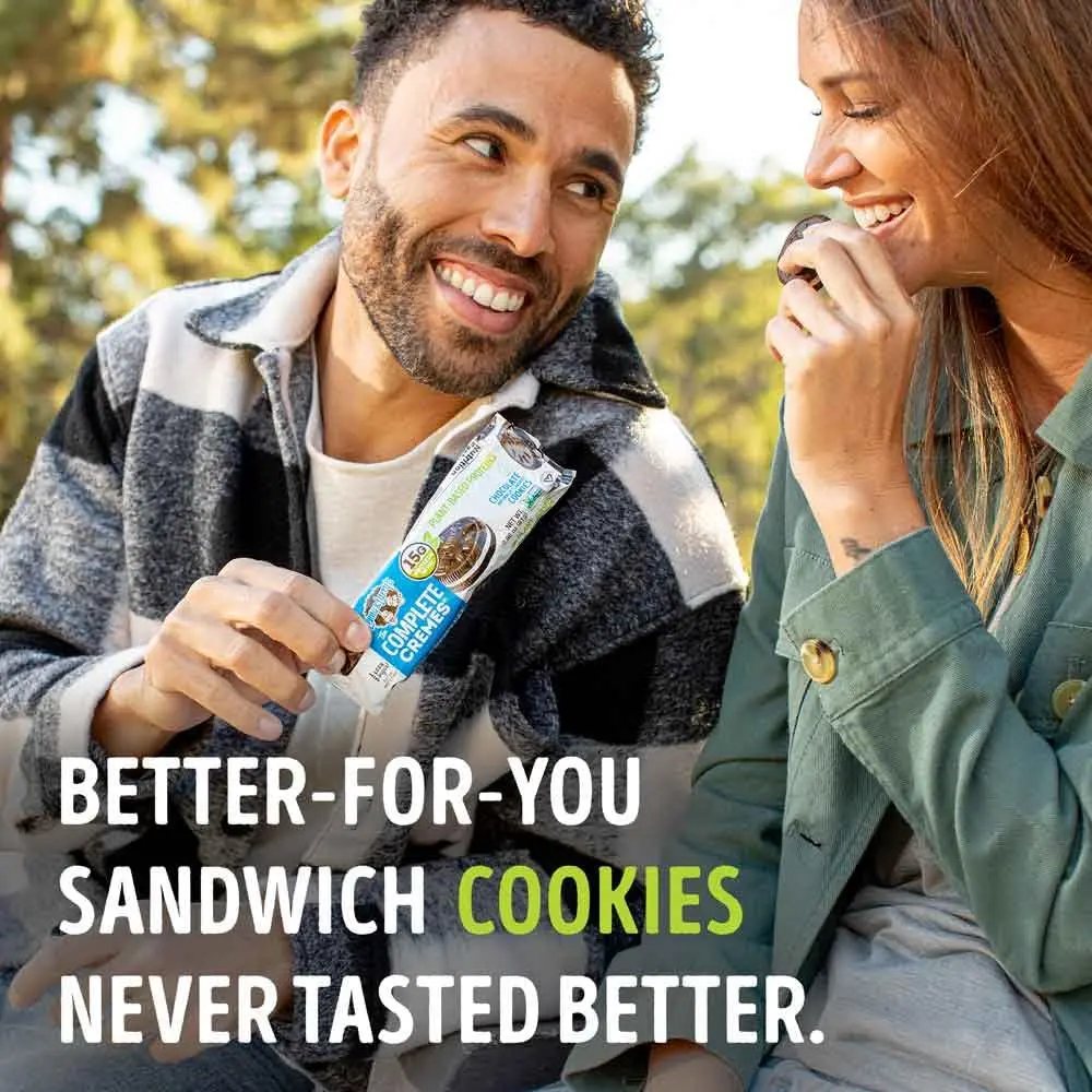 Lenny & Larry's Complete Cremes Vanilla Sandwich Cookies 2.86oz (81g) | Plant-Based Protein & Less Sugar - view 3