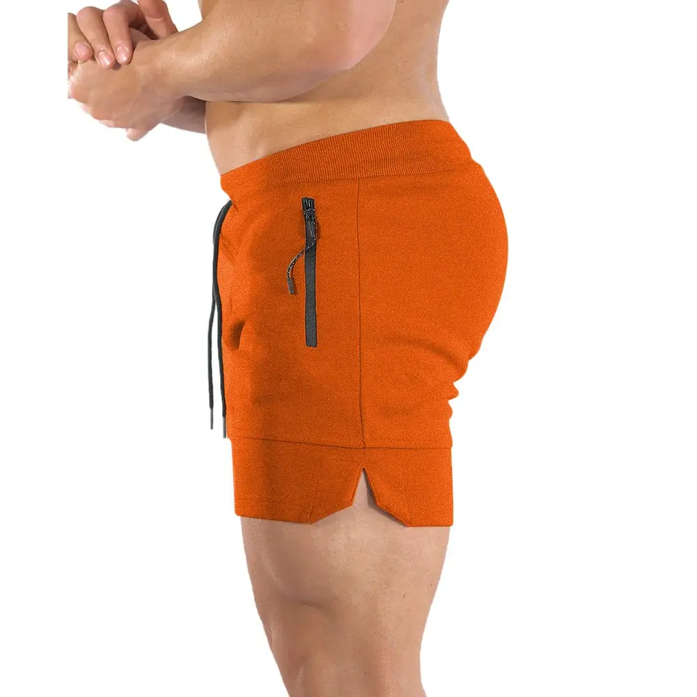 PIDOGYM Men's 5" Gym Shorts with Zipper Pockets for Running & Workout | Lightweight, Breathable Polyester Blend - view 2