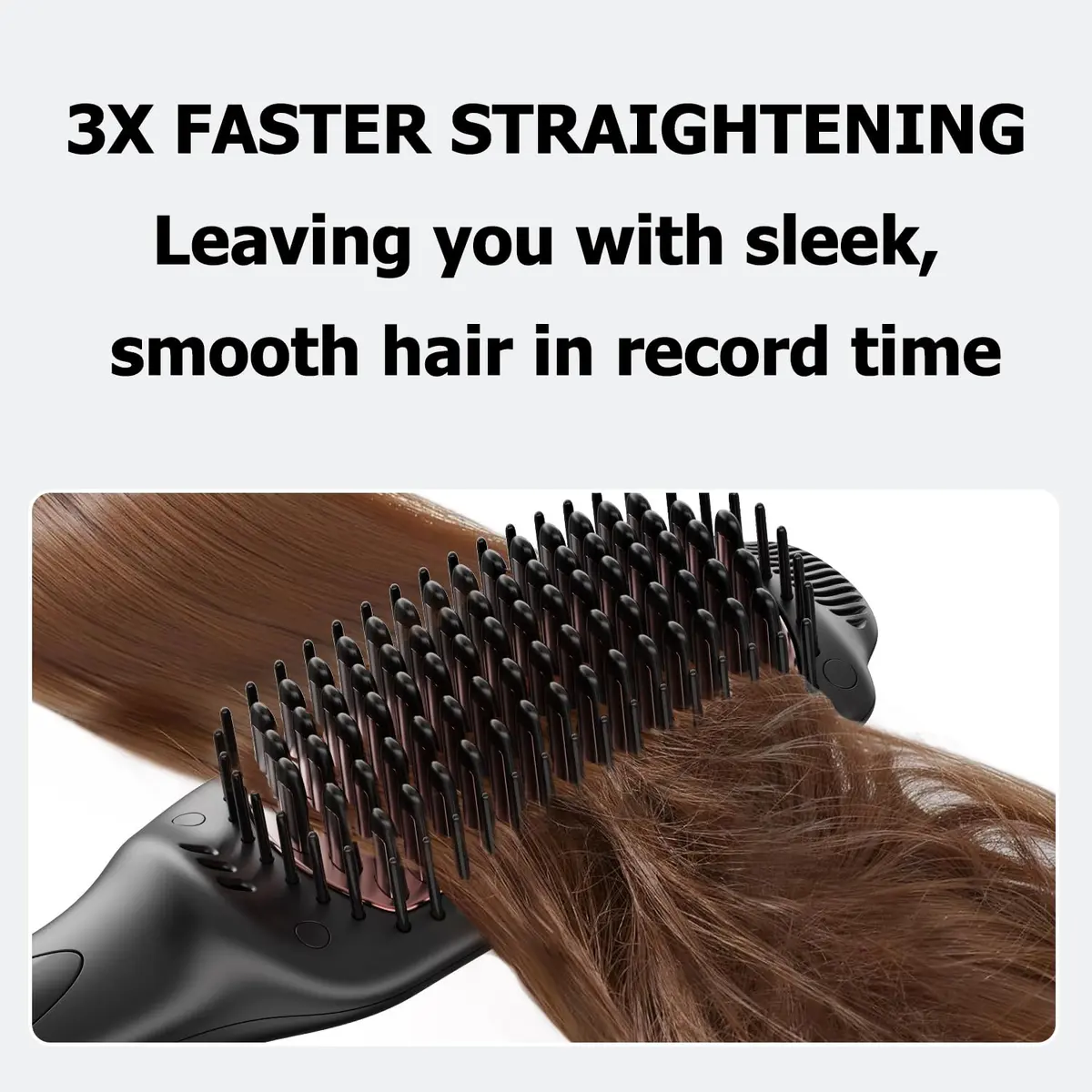 LANDOT Hair Straightener Brush Ionic Ceramic Heated Hot Brush | 12 Temp Settings, Dual Voltage, Safe & Fast - view 5