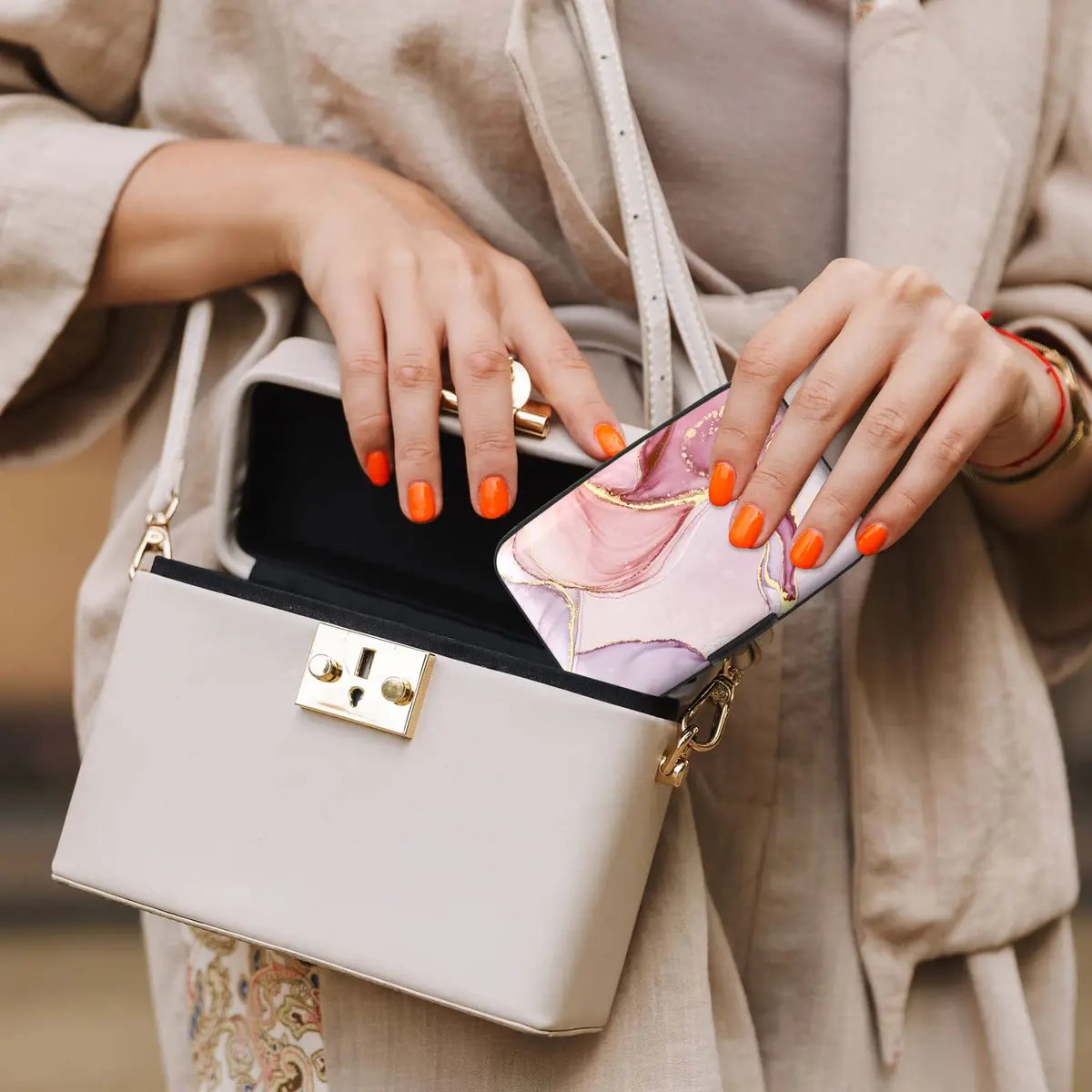 Atufsuat Credit Card Holder, Pink Marble | RFID Blocking Slim Aluminum Wallet for Women Men - view 7