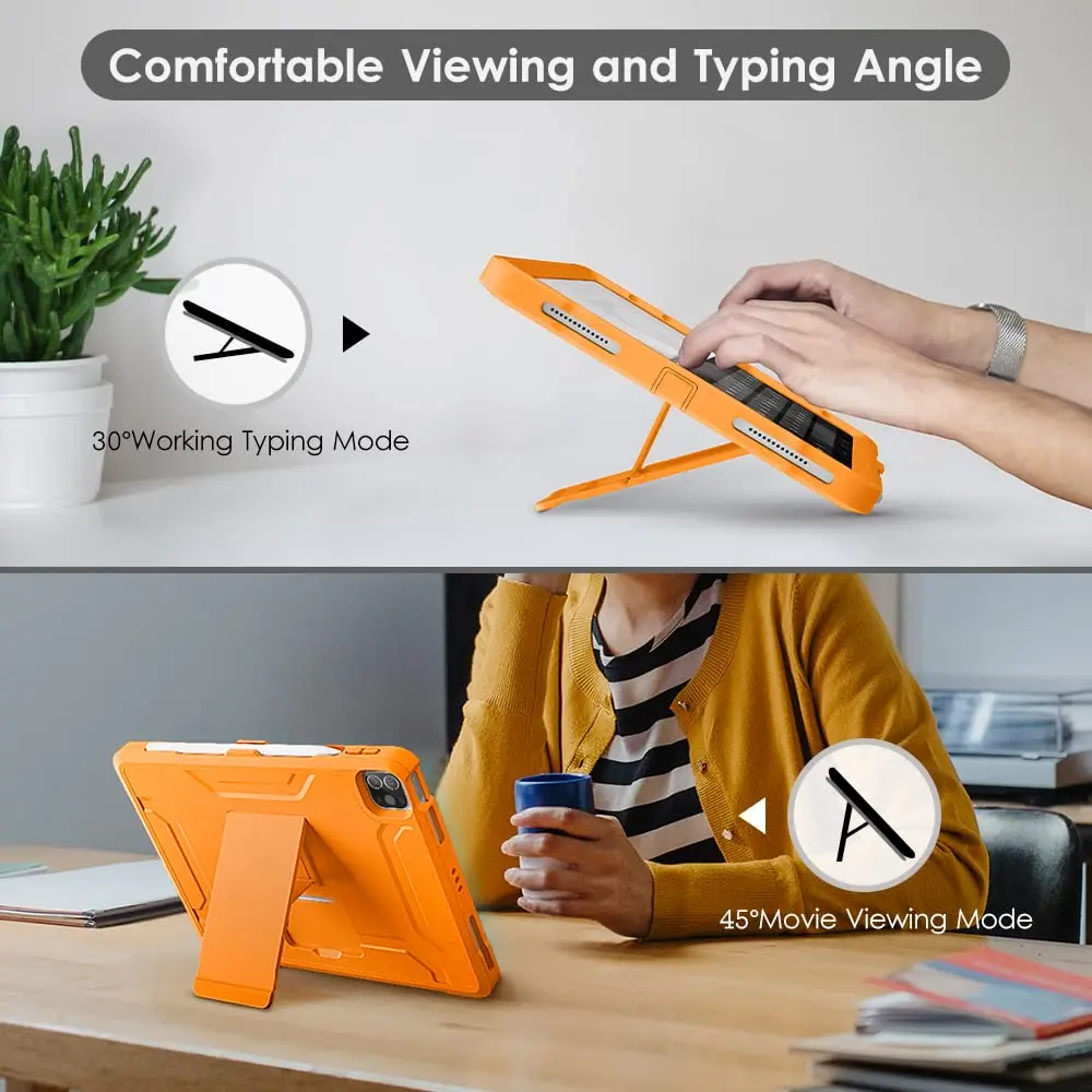 DTTO Portable Electronic Device Cover for iPad Pro 11" 2020-2022 | Shock-Resistant Orange - view 6
