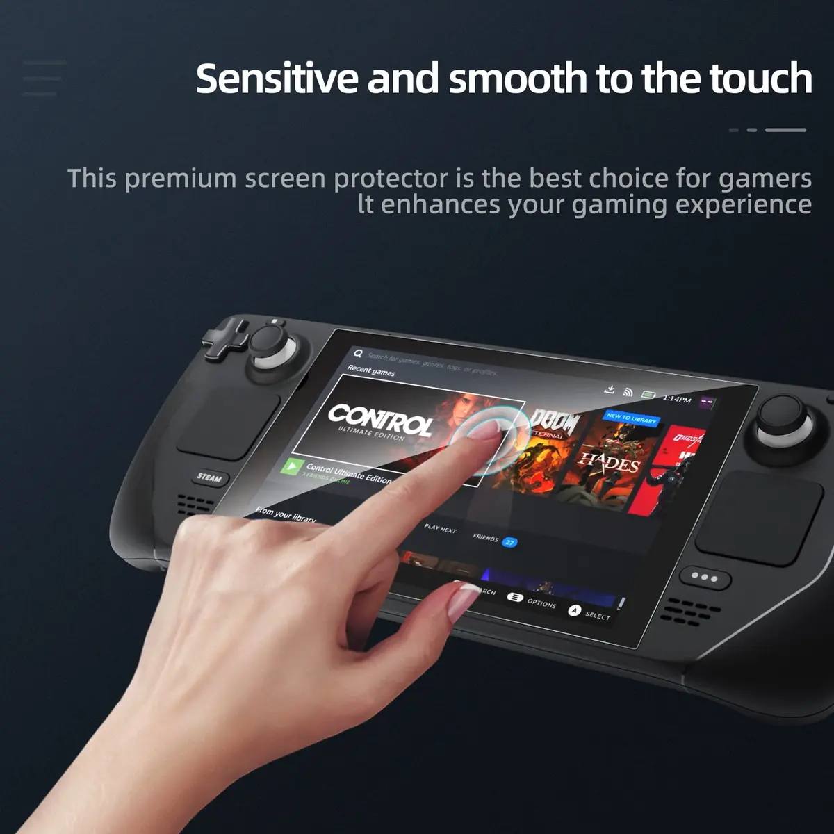 Benazcap Steam Deck Screen Protector 7 Inch | 9H Tempered Glass HD Clear Easy Install - view 5