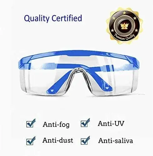 mozeeda 5-Pack Safety Goggles for Men & Women | Over-Glasses Fit, Anti-Fog, Anti-Scratch, Impact-Resistant - view 6