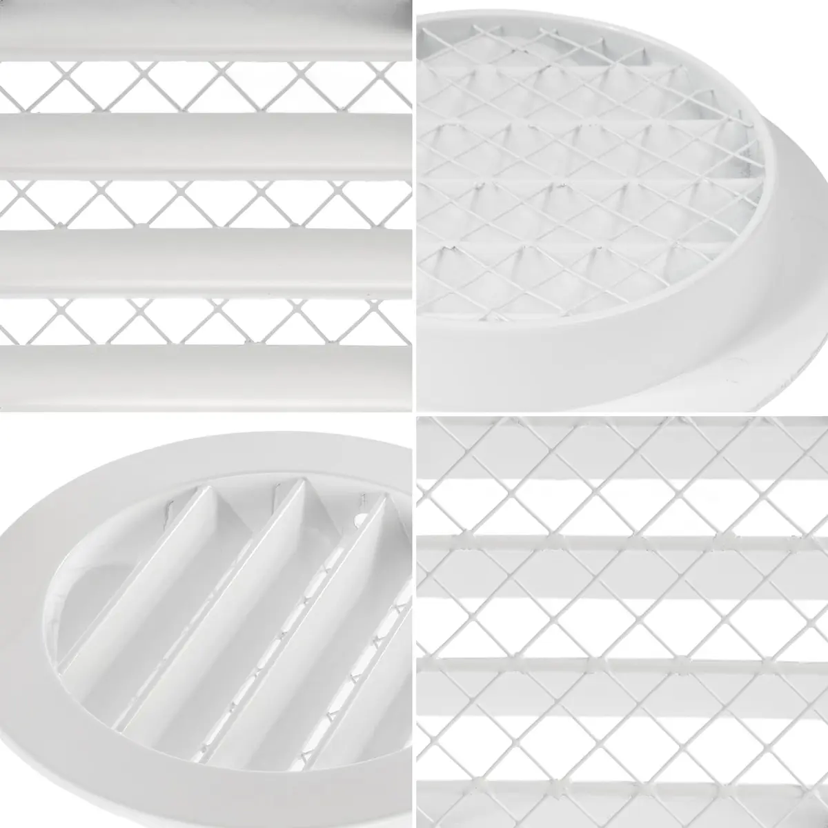 Repa Market 10 Inch (25.4 cm) White Aluminum Alloy Gable Vent with Mesh Screen | Heavy-Duty Outdoor Air Return Grille - view 6