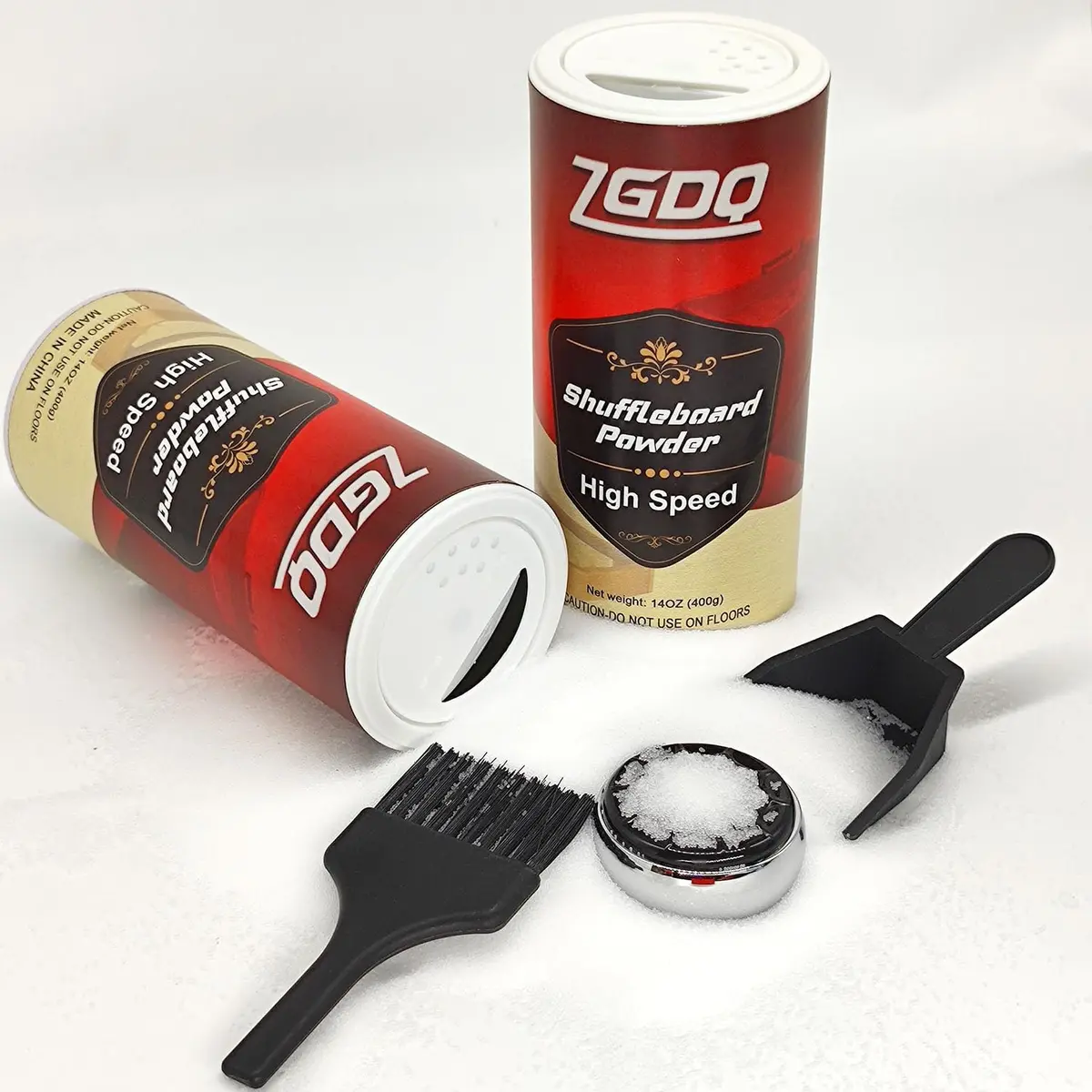 ZGDQ Shuffleboard Powder Set | 2 Cans 14oz & Mini Broom for Table Games - view 7