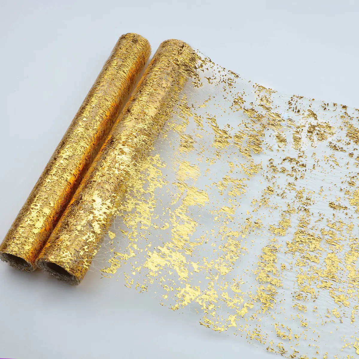 Snowkingdom 2 Pcs Gold Table Runner 55.9 cm (22 in) x 274.3 cm (108 in) | Festive Glitter Sparkle for Parties & Events - main product image