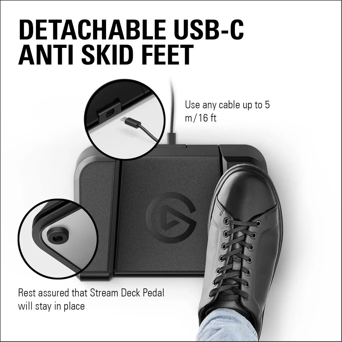 Elgato Stream Deck Pedal, 3 Hands-Free Macro Footswitches | Customizable, Hands-Free Control for Streaming & Apps - view 8
