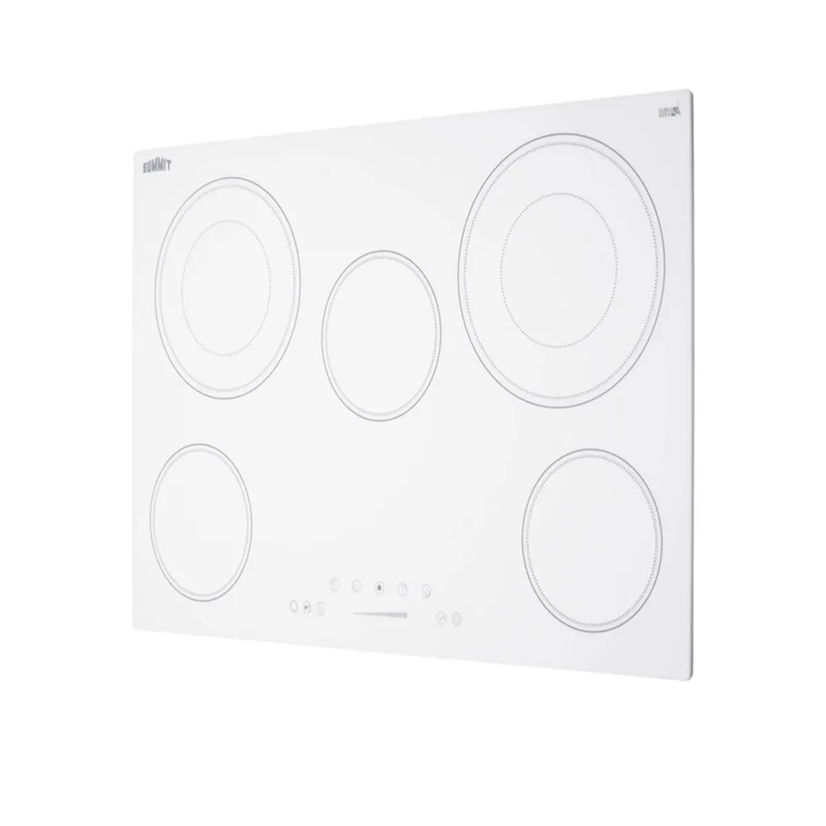 Summit 30" 5 Burner Electric Cooktop, White | ADA Compliant, 240V, Ceramic Glass - view 8