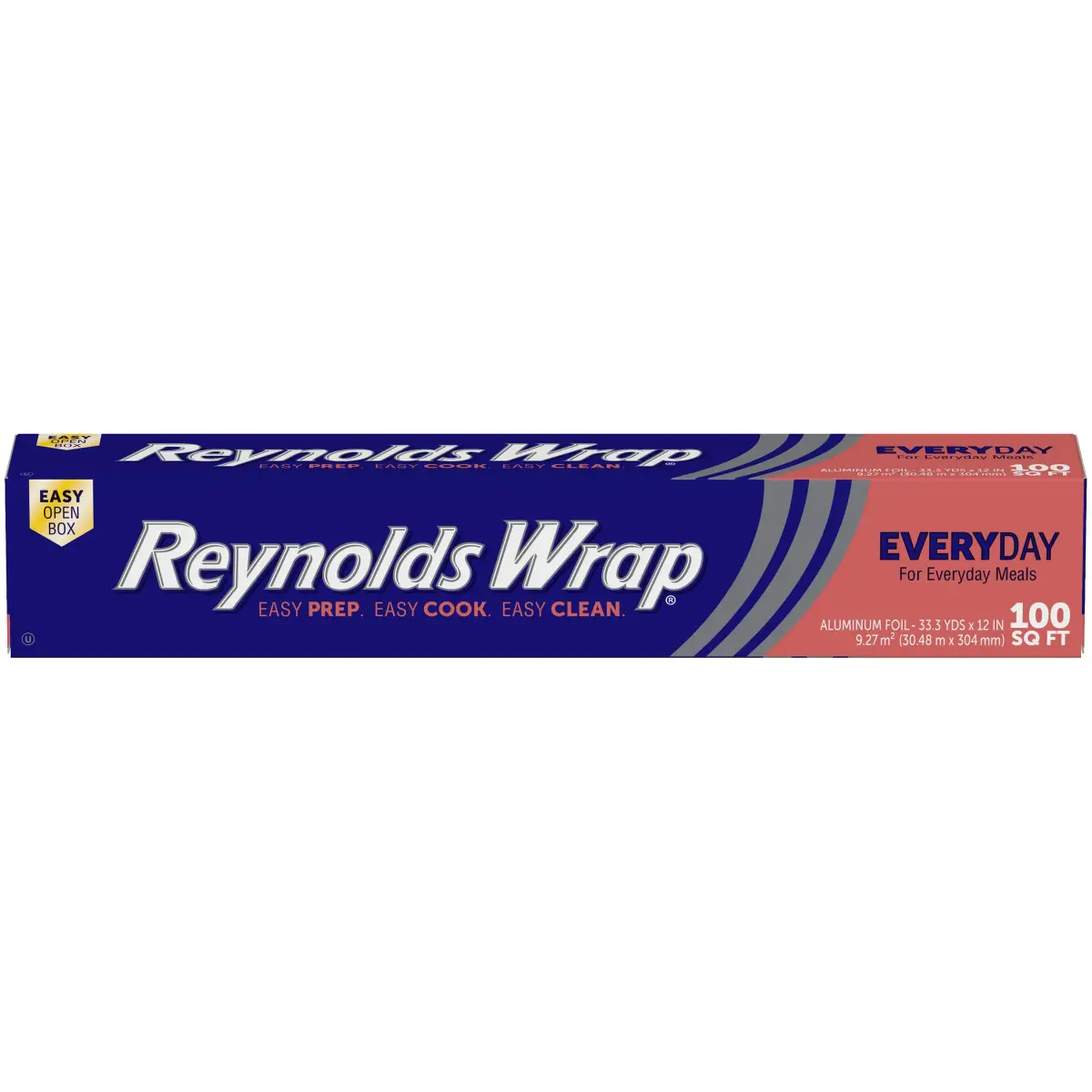 Reynolds Everyday Strength Aluminum Foil Roll, 100 sq ft (30.48 m x 30.48 cm) | Trusted USA Kitchen Essential - main product image