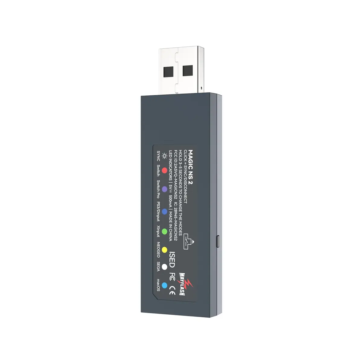 Mayflash Magic NS 2 Wireless Bluetooth USB Adapter for Switch & PC | Supports Xbox & PS5 Controllers - main product image