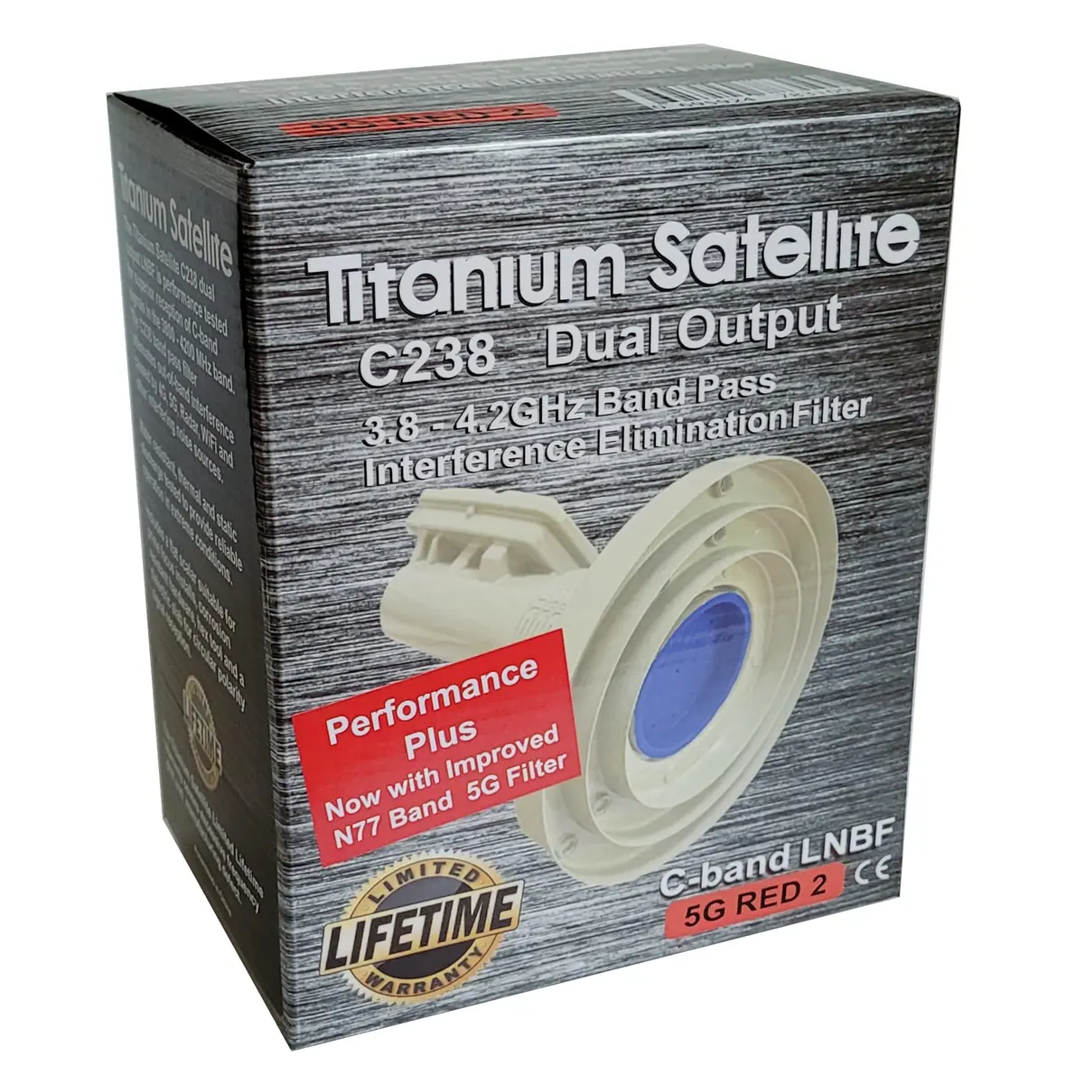Titanium Satellite C-Band LNBF C238 Performance Plus | Interference Filter for Reliable Satellite Reception - view 2