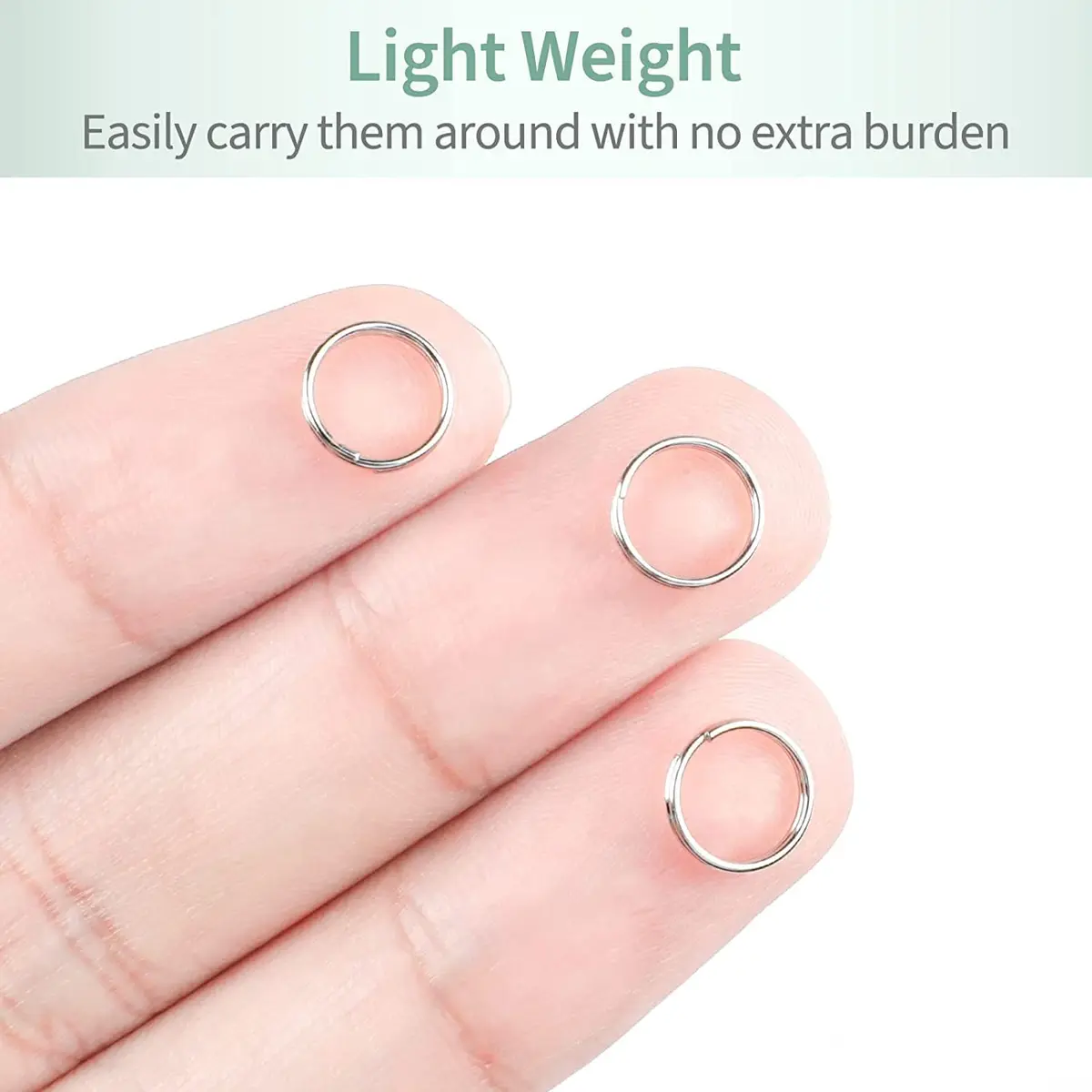 Uniclife 8 mm Metal Split Jump Rings 500 PCS | Durable Jewelry Connectors for DIY Crafts - view 7