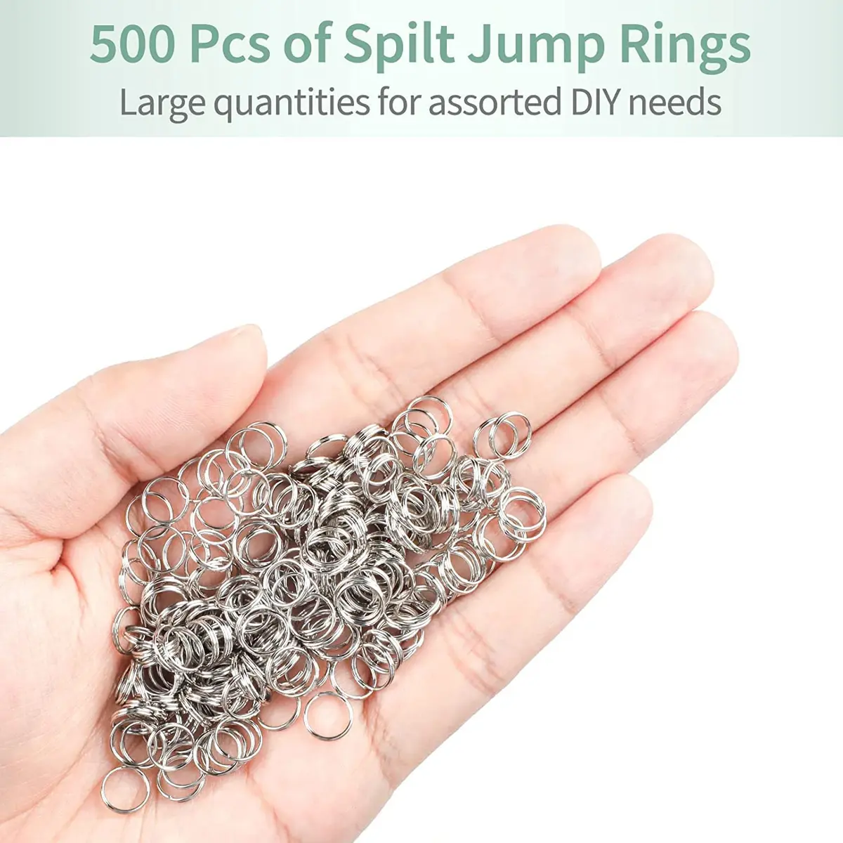 Uniclife 8 mm Metal Split Jump Rings 500 PCS | Durable Jewelry Connectors for DIY Crafts - view 3
