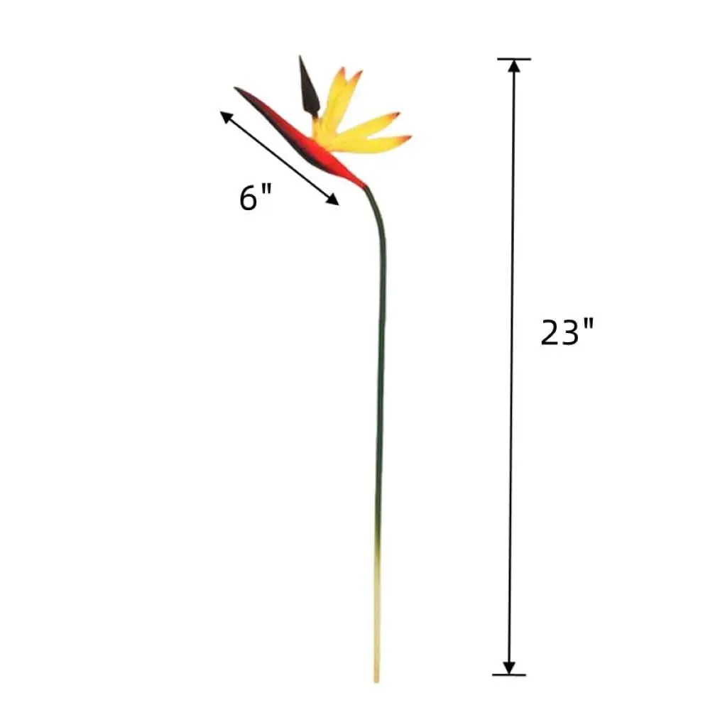 Corkwaw 8 Pack Artificial Bird of Paradise Flowers 55 cm (21-1/2 Inch) | Realistic Yellow Tropical Decor - view 4