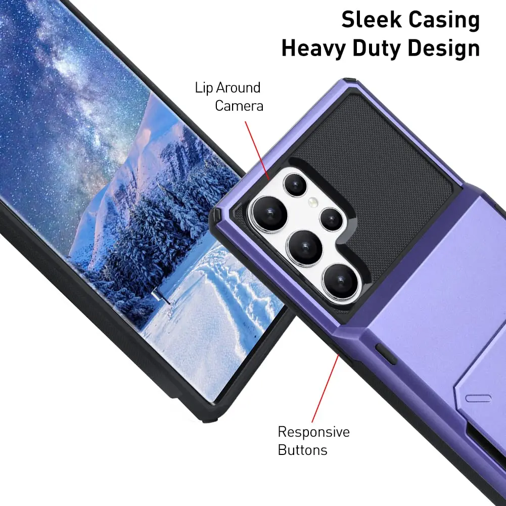Marphe Wallet Case for Samsung Galaxy S22 Ultra with 4 Card Credit Holder | Double-Layer Shockproof & Card Slot - view 5