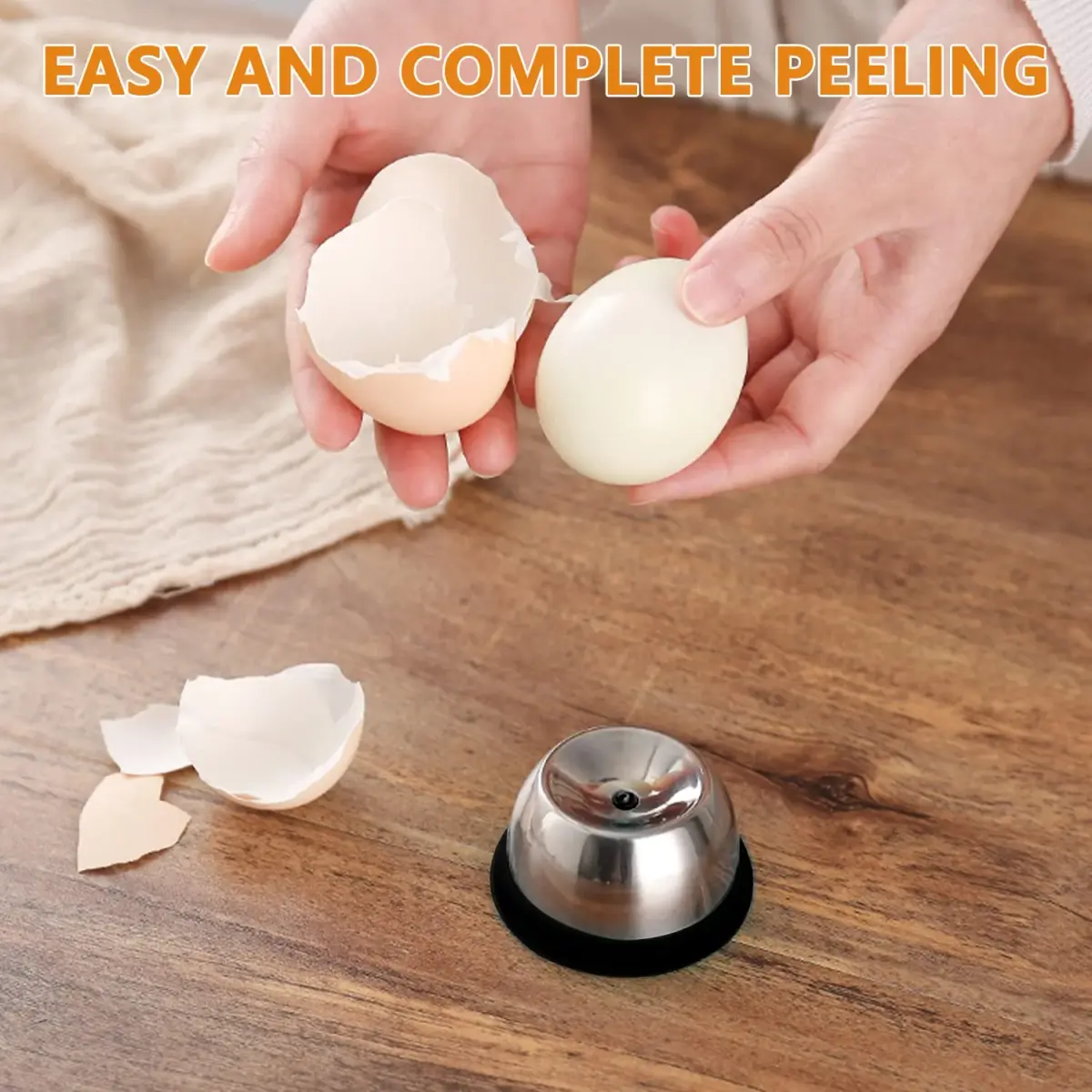 MIATTCLD Egg Piercer Stainless Steel Needle Egg Punch 26g (0.92 oz) | Prevents Breakage & Eases Peeling - view 3