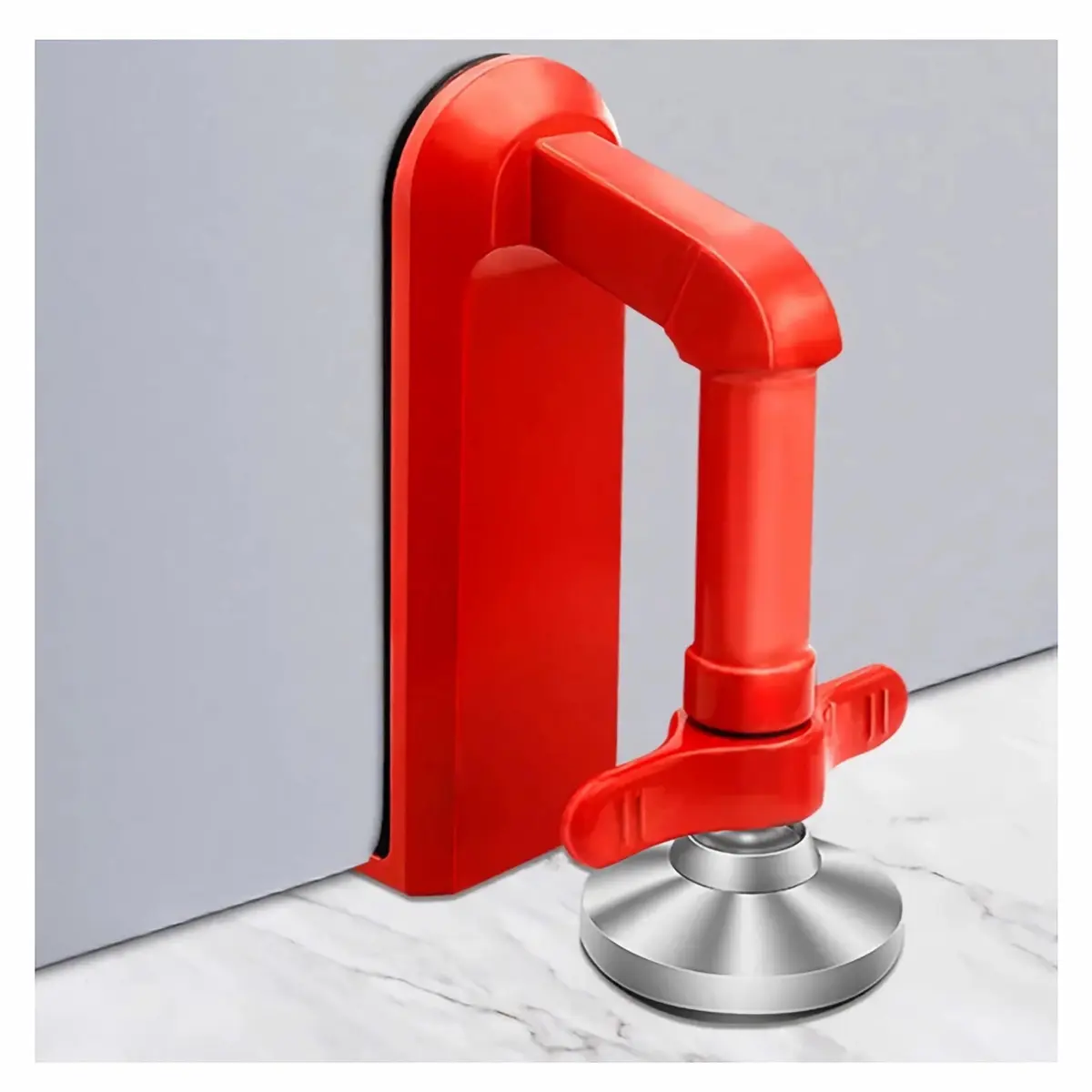 MIMIRACLE Portable Door Lock for Travel & Hotel Security Device, Red | 0.31 kg (0.68 lb) - main product image