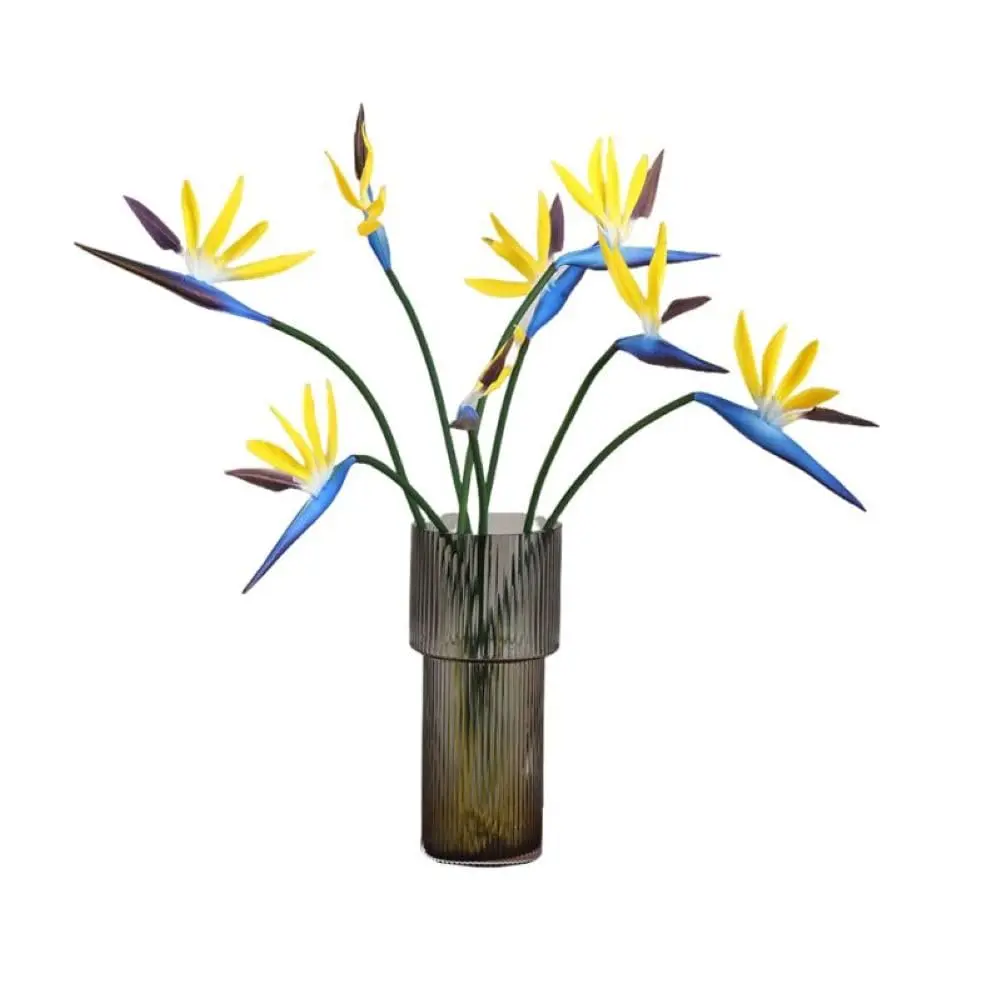 Corkwaw 8 Pack 55cm (21.5 Inch) Artificial Bird of Paradise Flowers | Realistic Ocean Blue Tropical Plant Decor - main product image