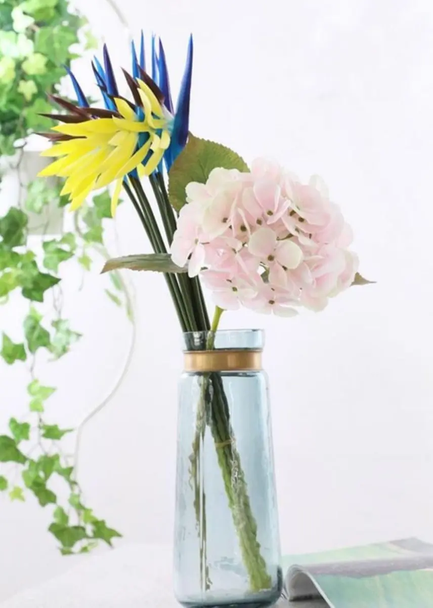 Corkwaw 8 Pack 55cm (21.5 Inch) Artificial Bird of Paradise Flowers | Realistic Ocean Blue Tropical Plant Decor - view 6
