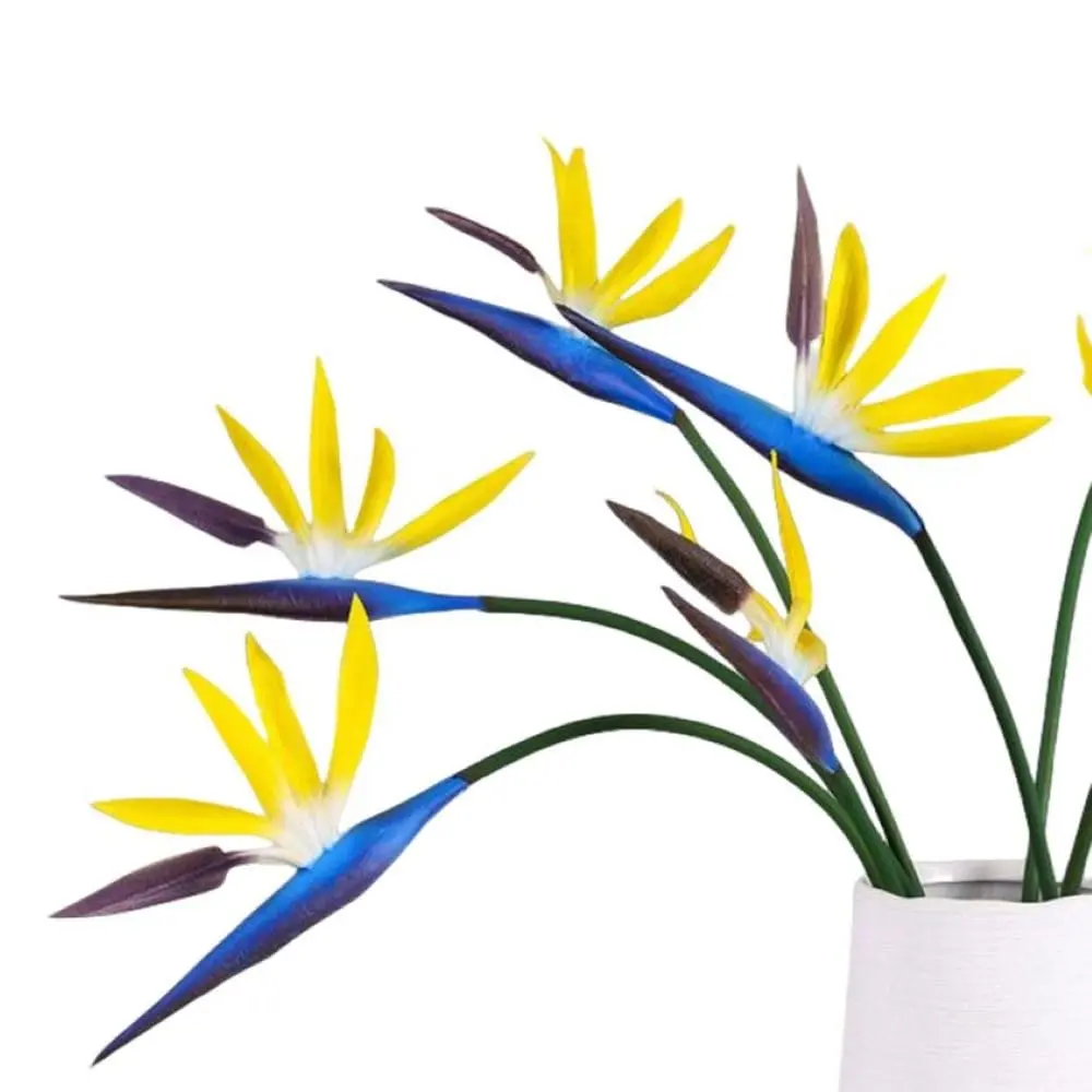 Corkwaw 8 Pack 55cm (21.5 Inch) Artificial Bird of Paradise Flowers | Realistic Ocean Blue Tropical Plant Decor - view 7