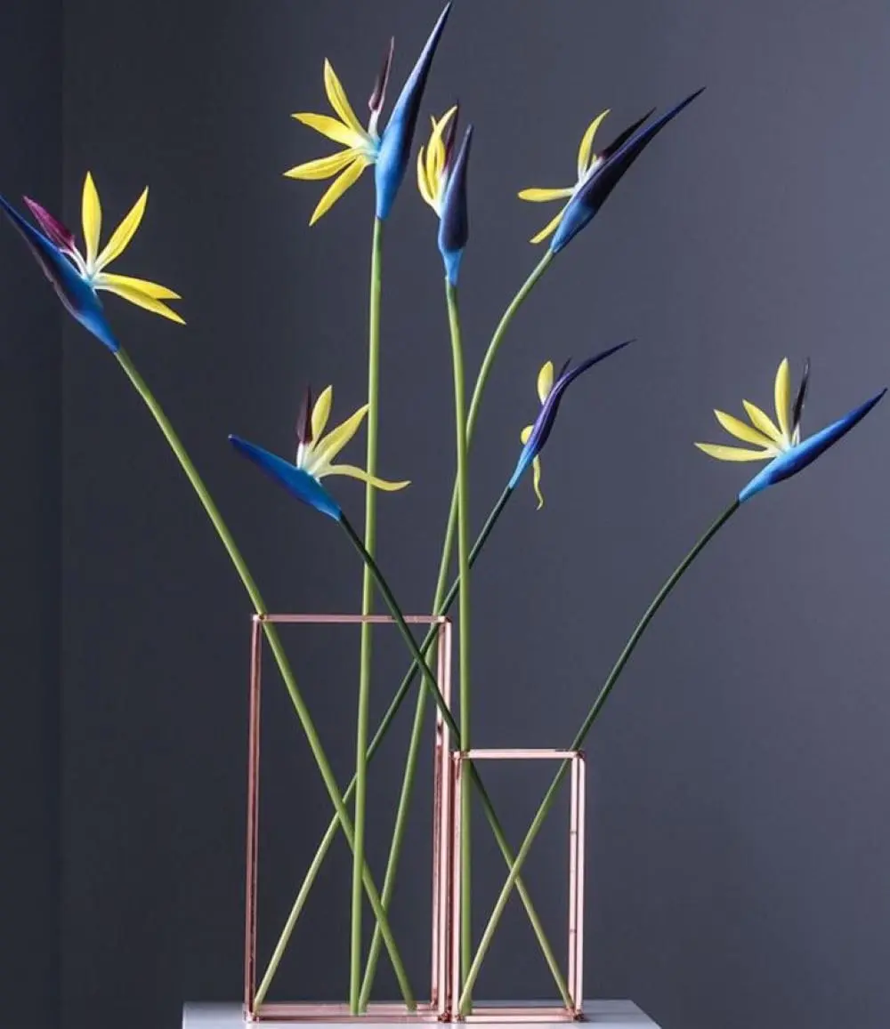 Corkwaw 8 Pack 55cm (21.5 Inch) Artificial Bird of Paradise Flowers | Realistic Ocean Blue Tropical Plant Decor - view 2