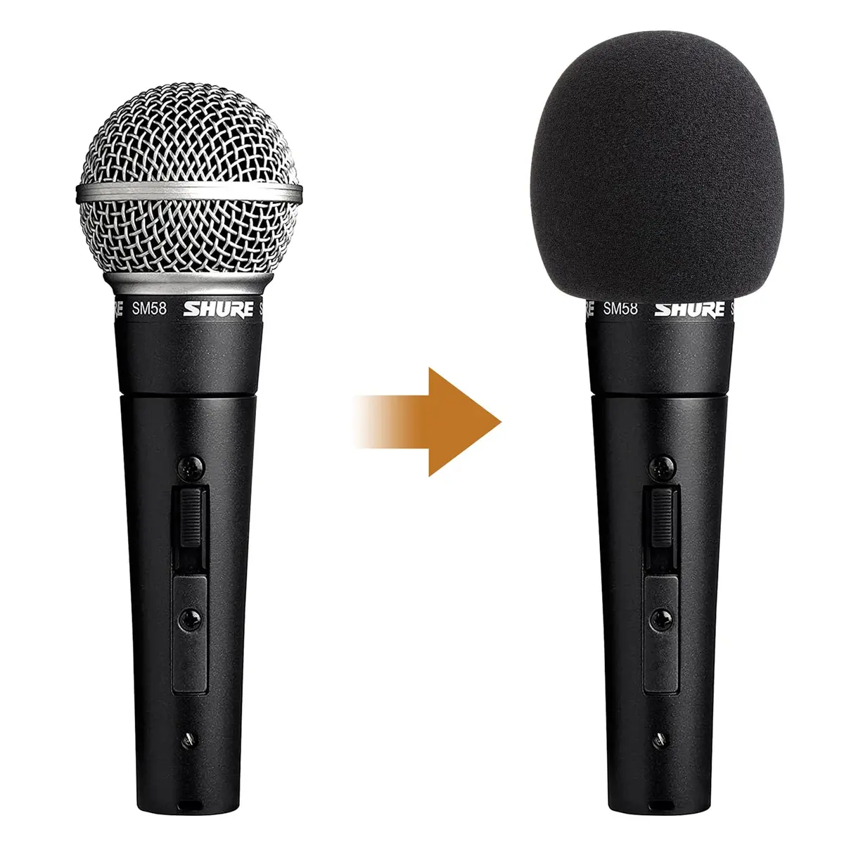 WIBOND 6 Pack Foam Mic Cover, Pop Filter Windscreen for Shure SM58, Multicolored | Reduces Wind Noise & Plosives - view 6