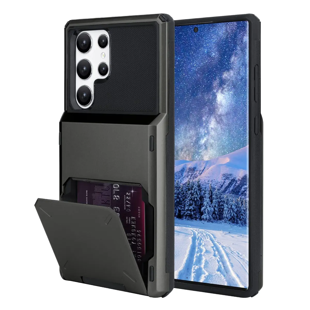 Marphe Wallet Case for Samsung Galaxy S22 Ultra | Card Slot & Heavy Duty Protection - main product image
