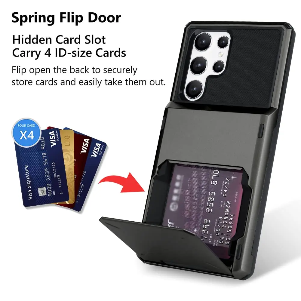 Marphe Wallet Case for Samsung Galaxy S22 Ultra | Card Slot & Heavy Duty Protection - view 5