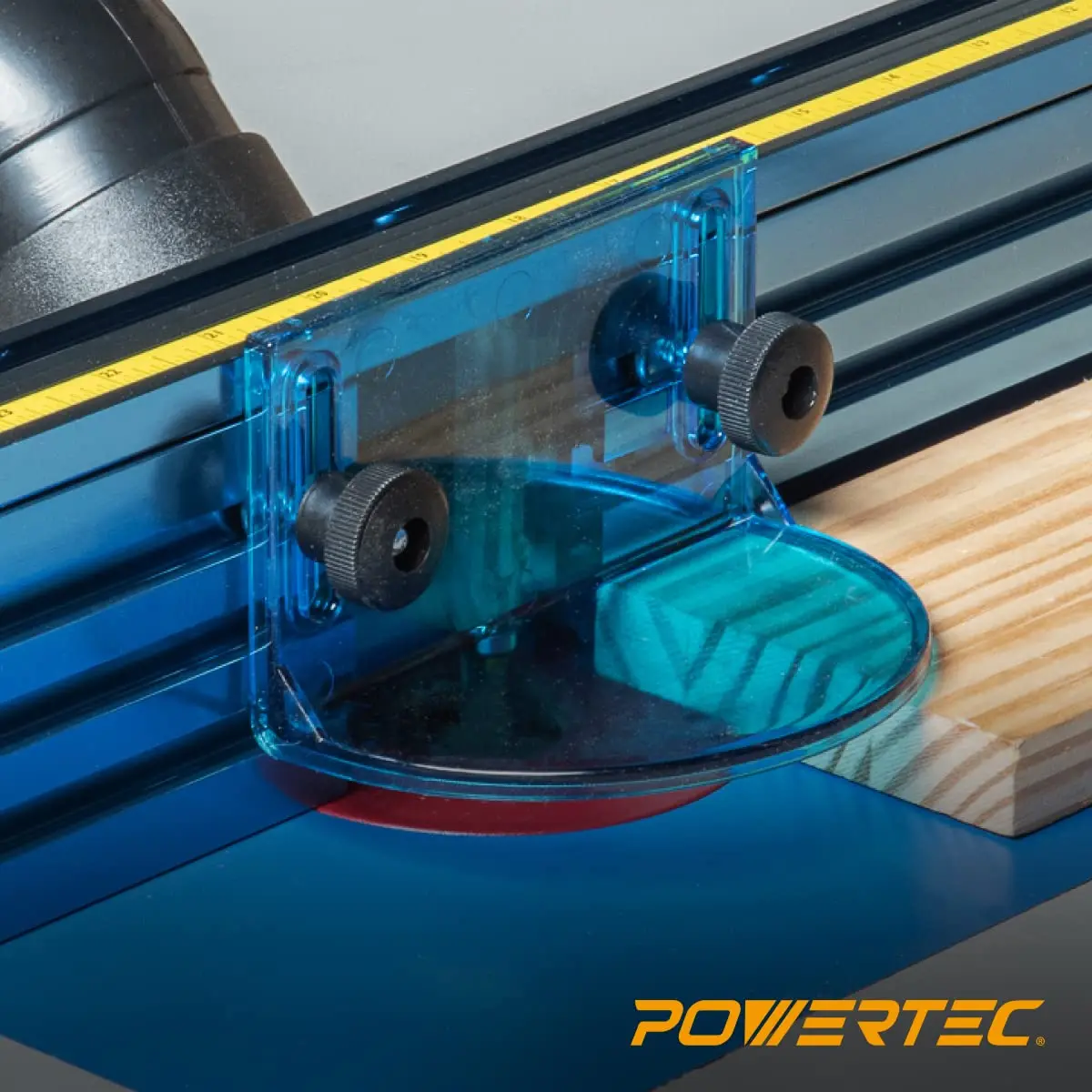 POWERTEC Router Table Bit Guard Kit with Dust Port | 2.5” ID x 6.5” Adapter, Black - view 6