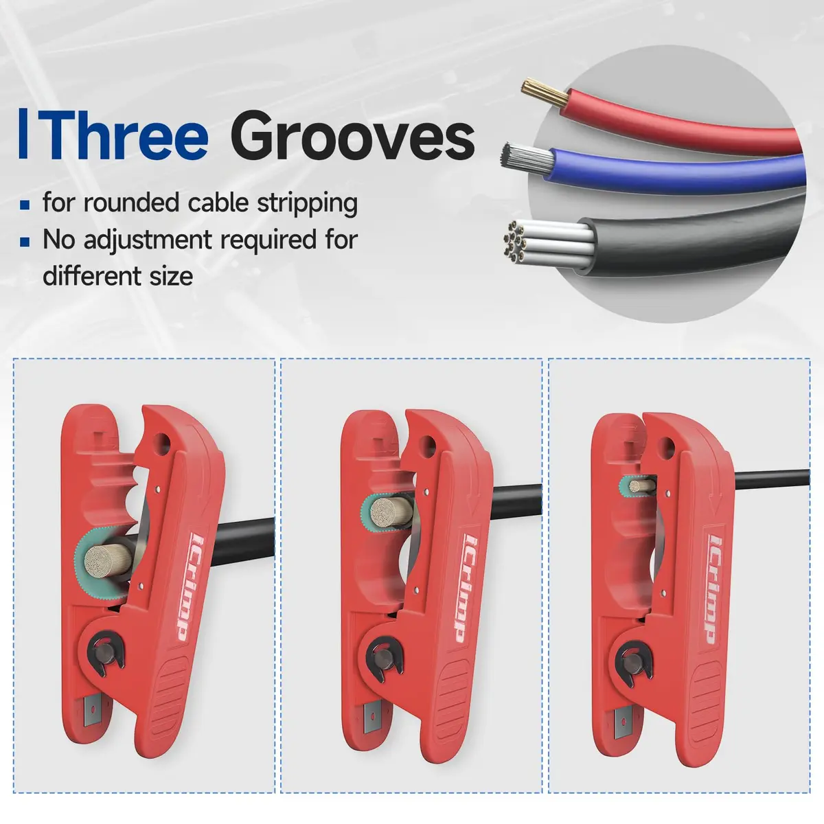 iCRIMP Round Cable Stripper for AWG 12 to 4/0 | Precise Cable Removal Tool - view 2