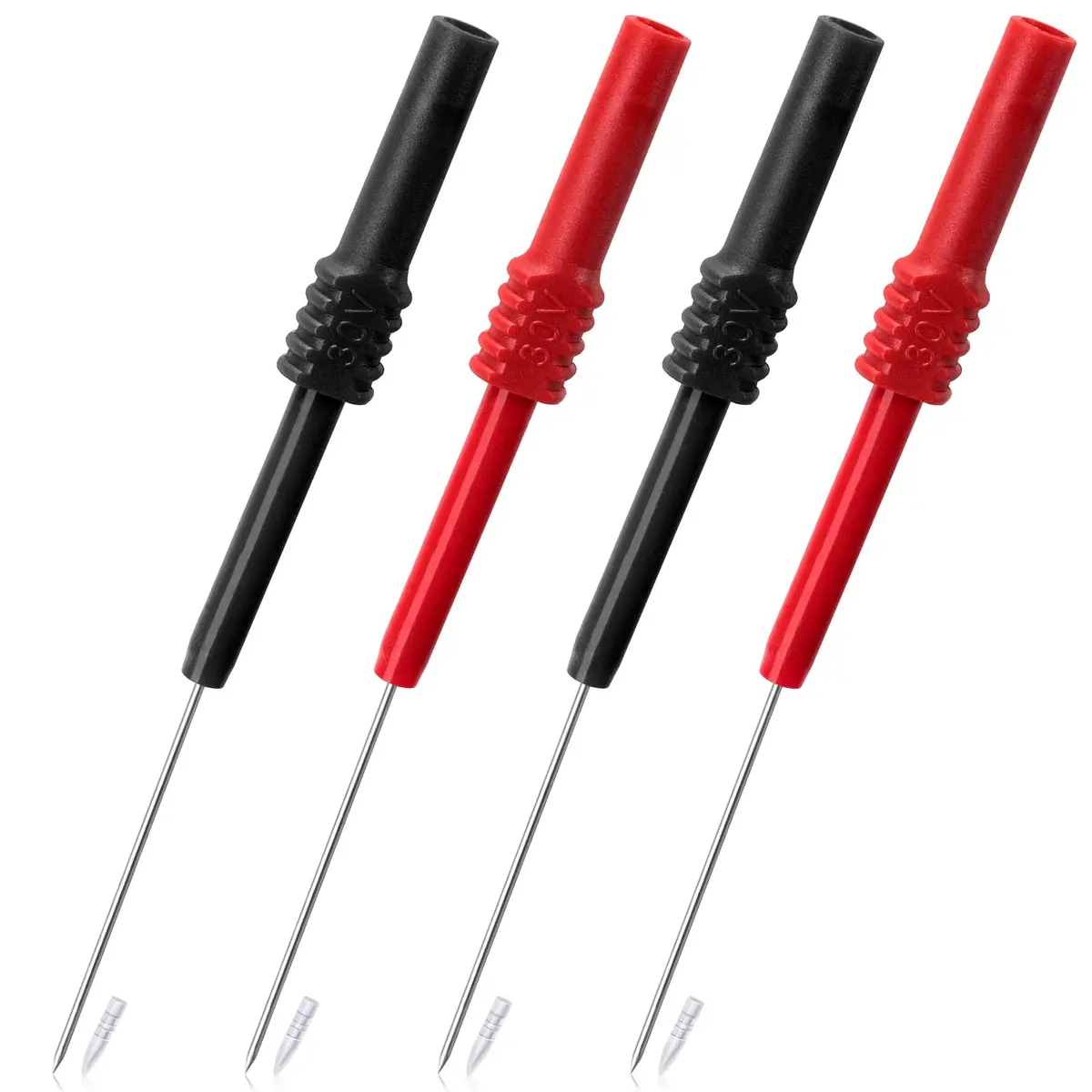 OIIKI 4 PCS Flexible Back Probe Pins | Bendable PVC Test Probes for Automotive & Electrical Testing - main product image
