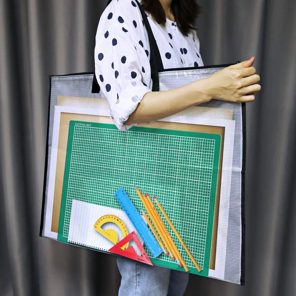 Opret Art Portfolio Bags 19x25 Inch Waterproof Vinyl with Handle and Zipper | Spacious & Durable for Artists - view 5